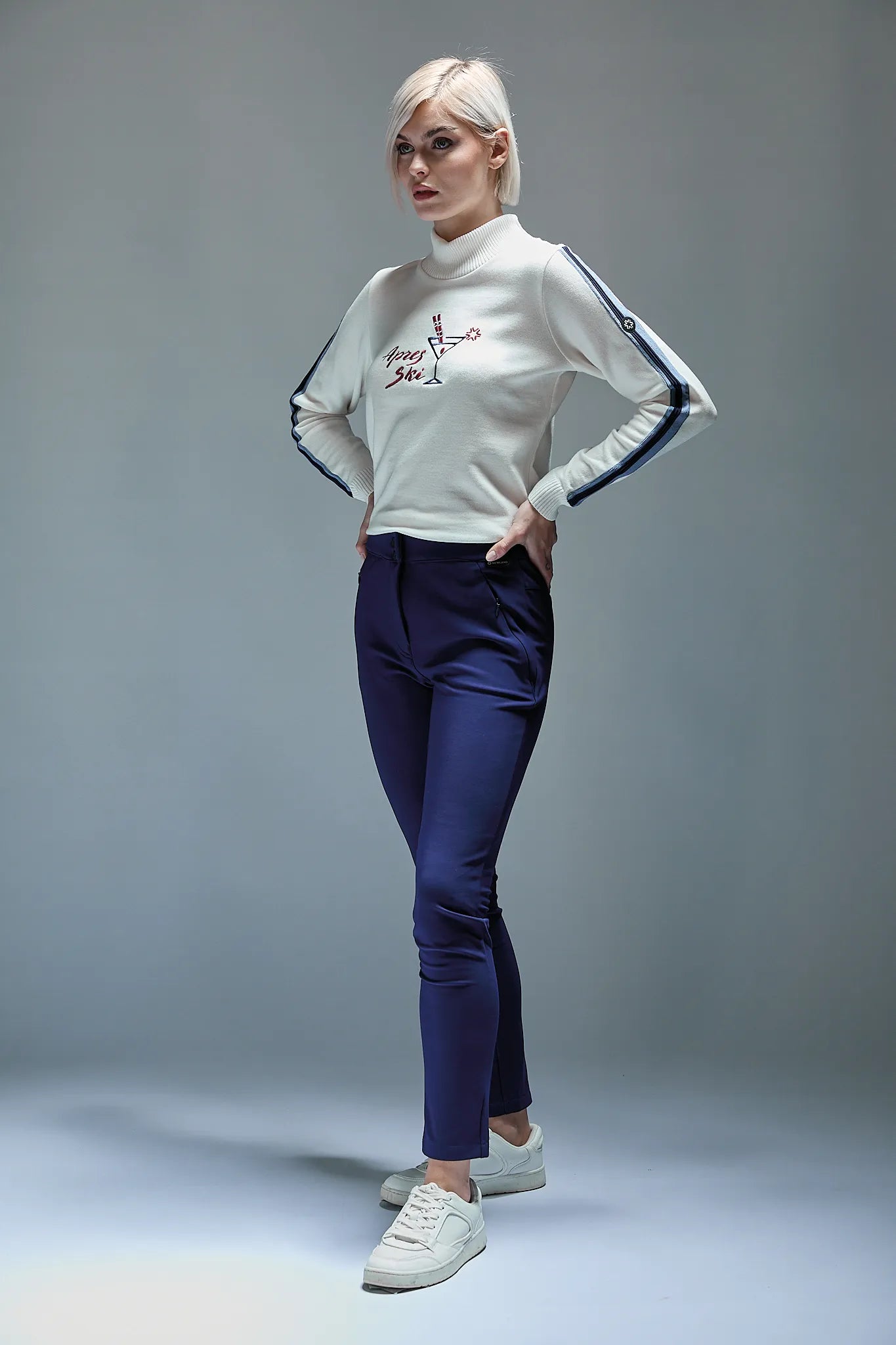 Biały damski golf Val Thorens