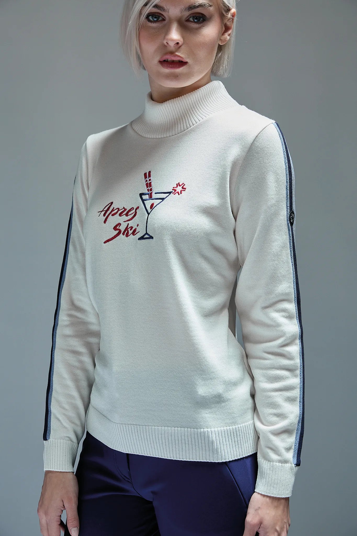 Biały damski golf Val Thorens