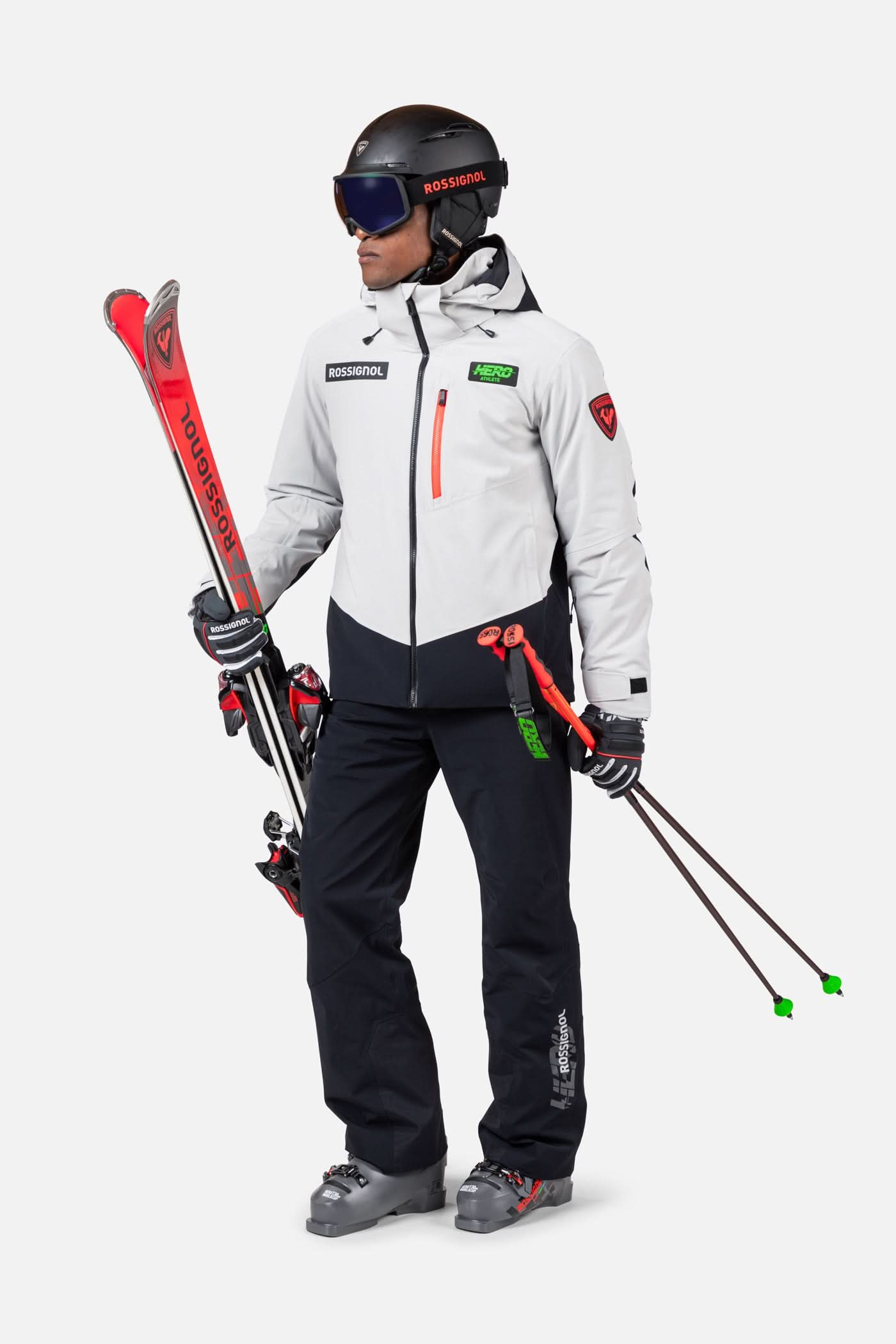 Szara kurtka narciarska Hero Blackside insulated