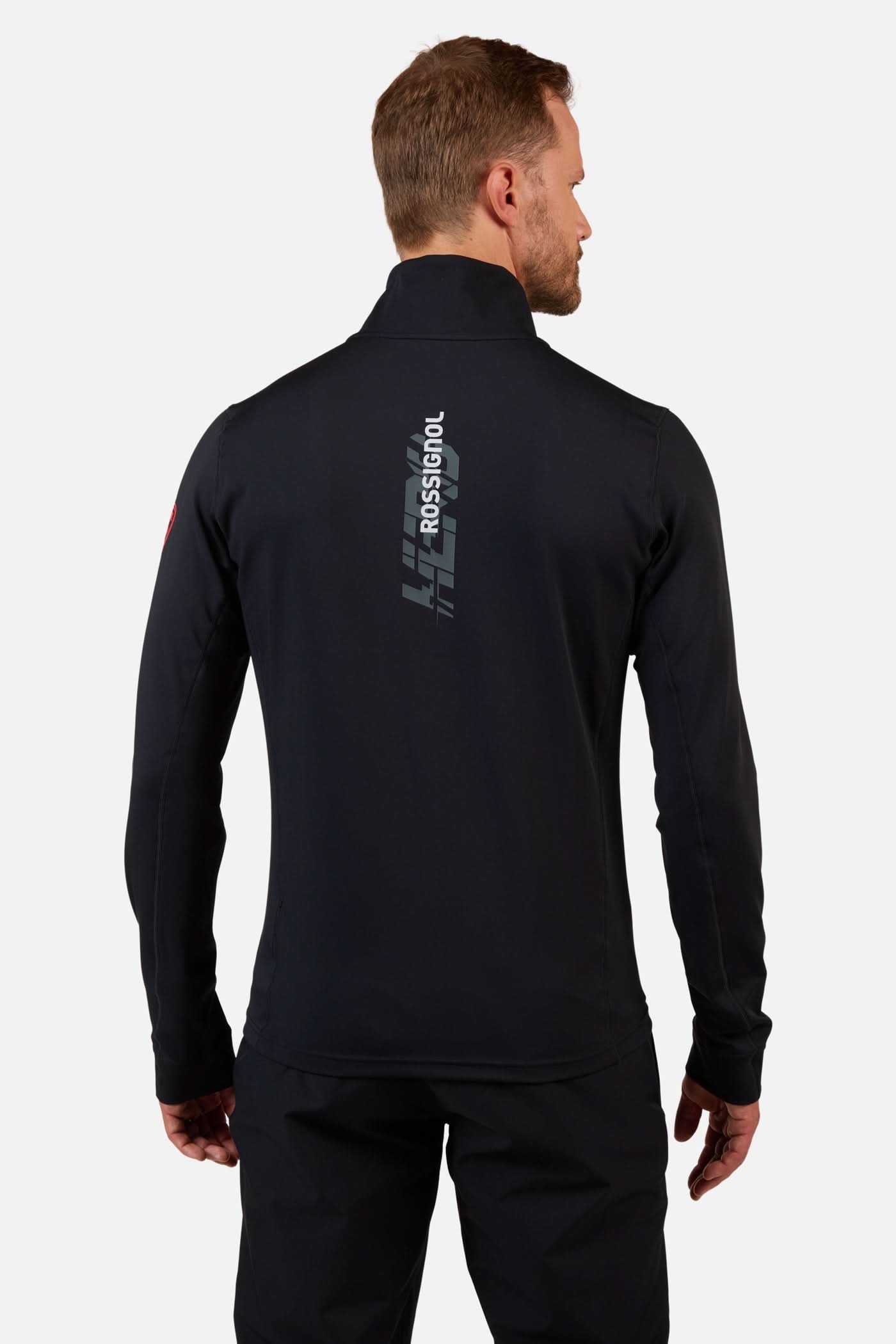 Hero Mid Layer Stretch Zip-Up Black Sweatshirt