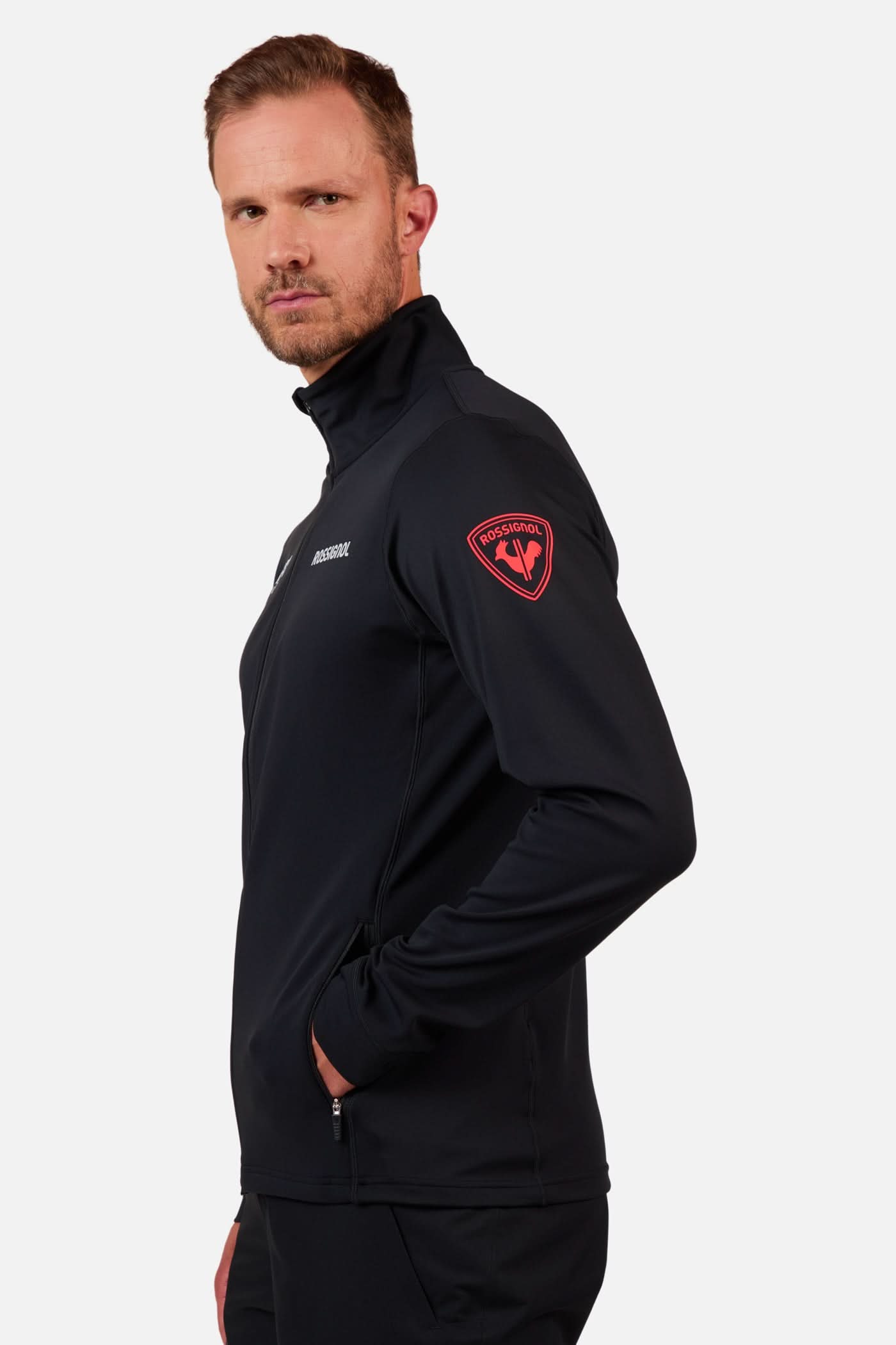 Hero Mid Layer Stretch Zip-Up Black Sweatshirt