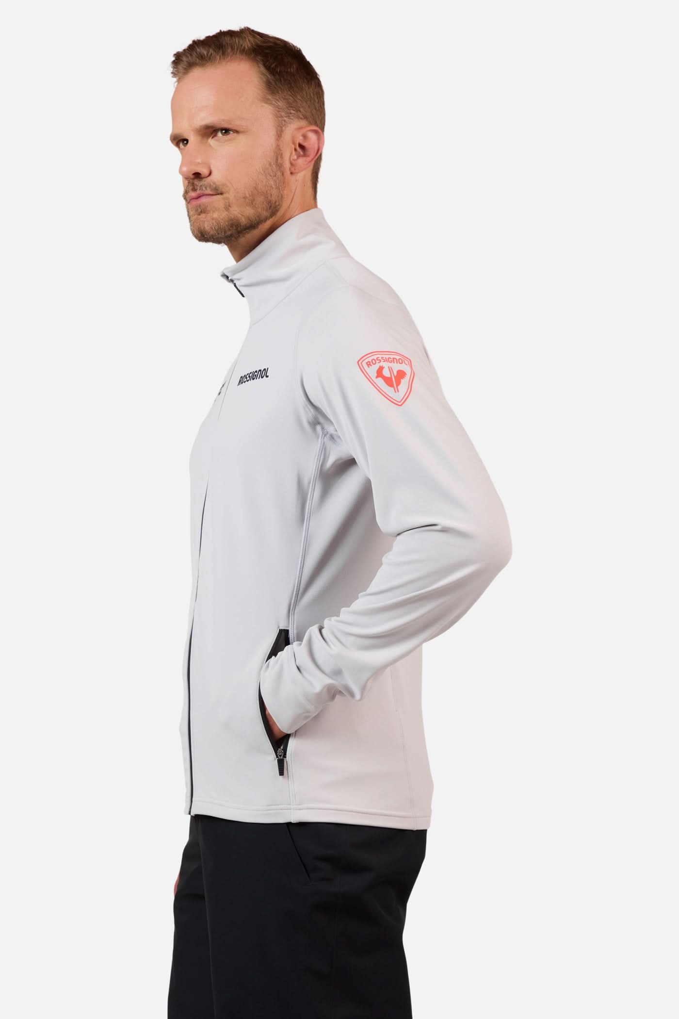 Hero Mid Layer Stretch Zip-Up Grey Sweatshirt