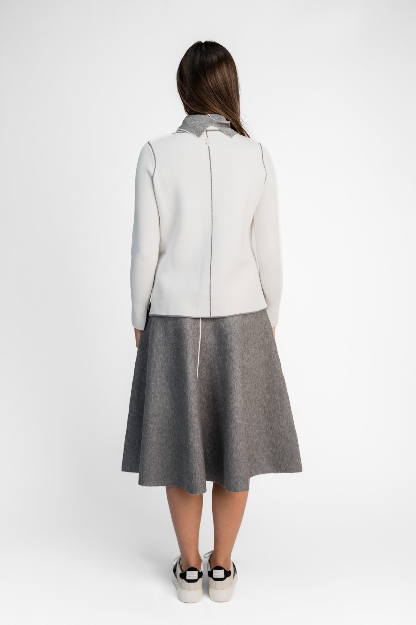 Women's Bi-Color Knitted Skirt