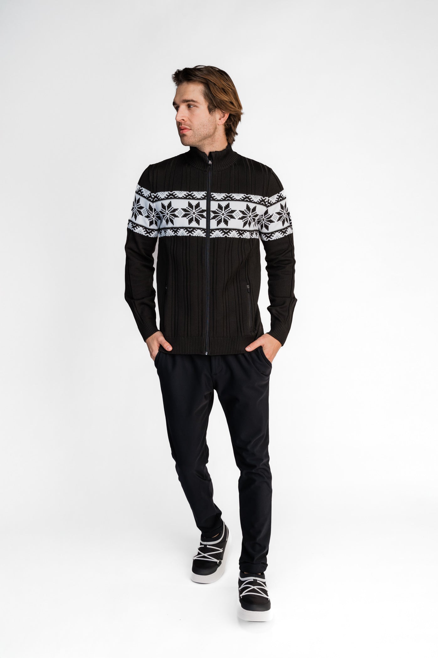 Men's Full Zip Cord Sweater