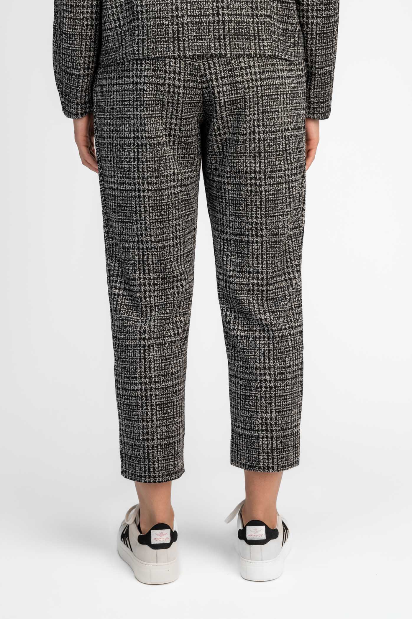 Women's Check Jacquard Pleated Pants