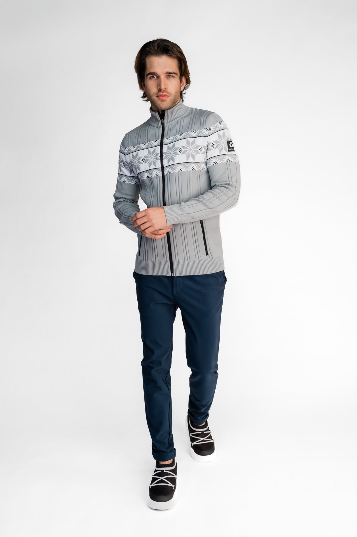 Men's Full Zip Cord Sweater