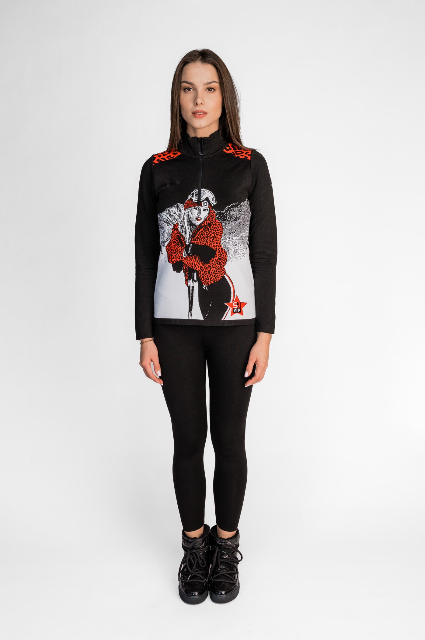 Women's Half Zip Snowdrop Turtleneck