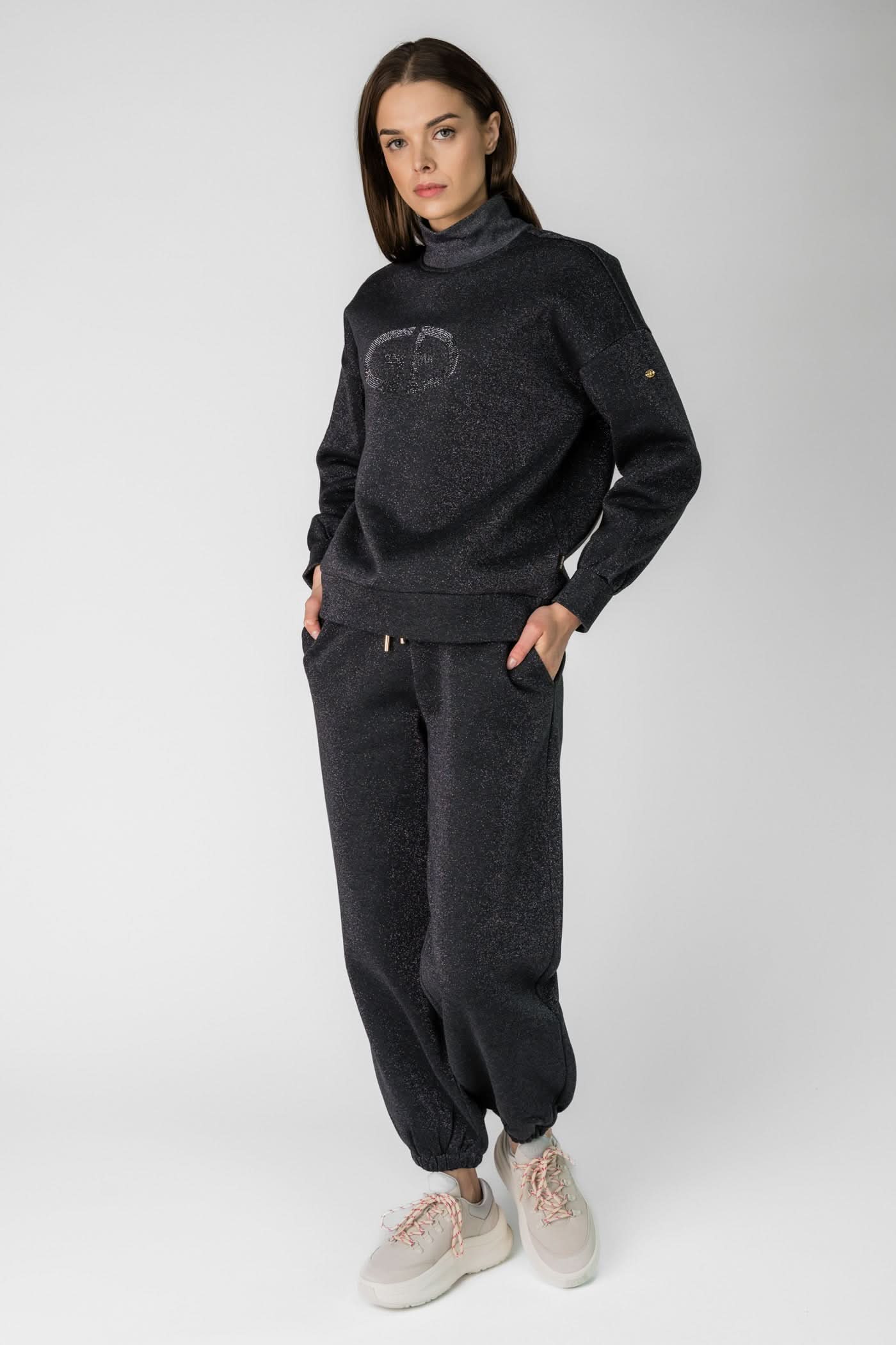 Czarne spodnie dresowe GLIMPSE sweatpant