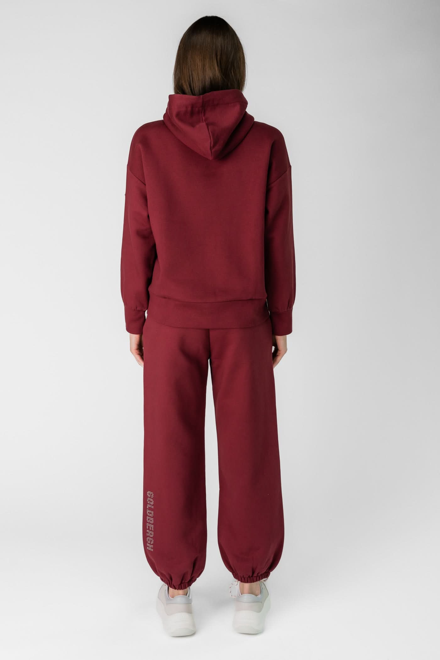 Bordowe spodnie dresowe DELFINA sweatpant