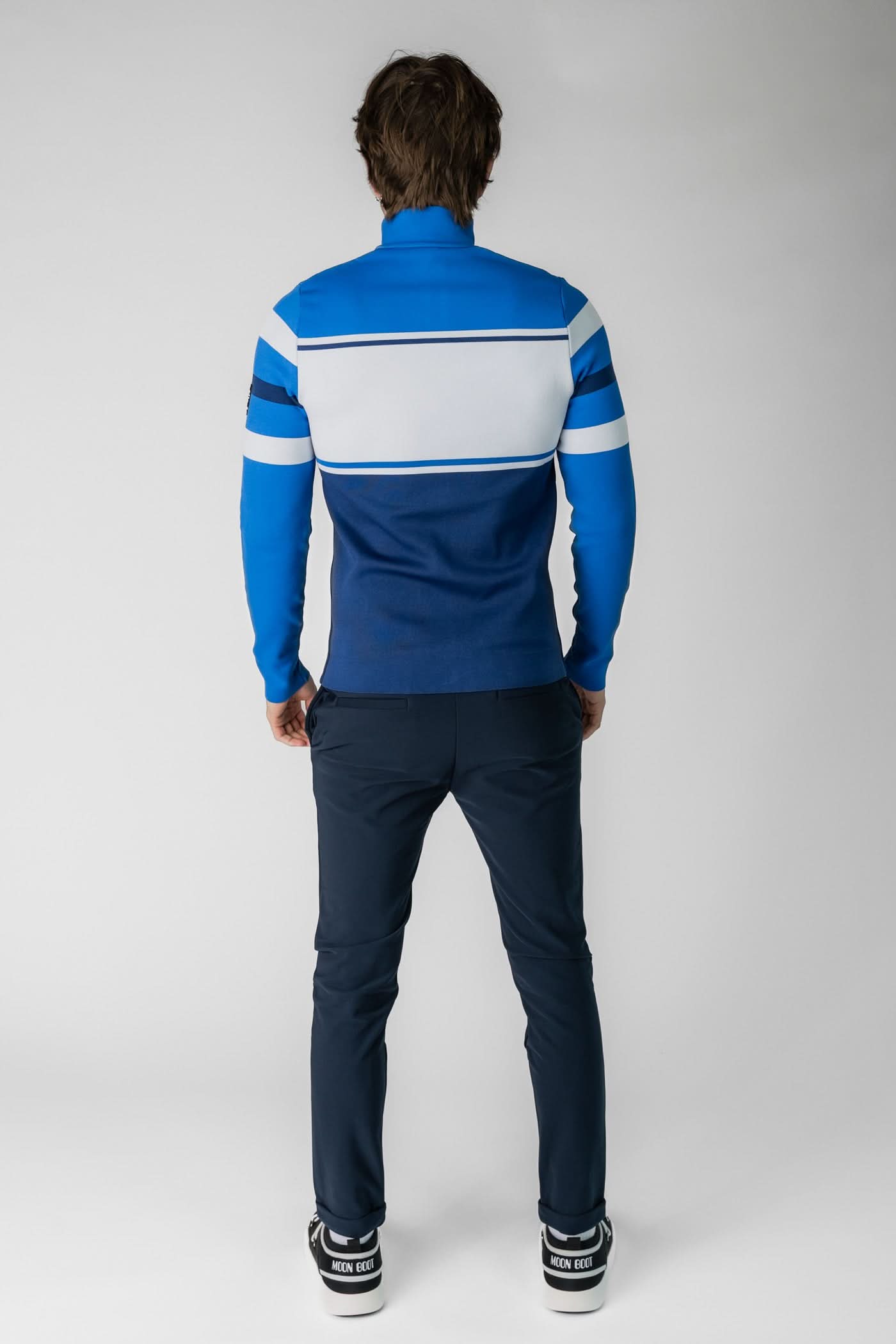 Men's full-zip turtleneck Mont-Tremblant blue