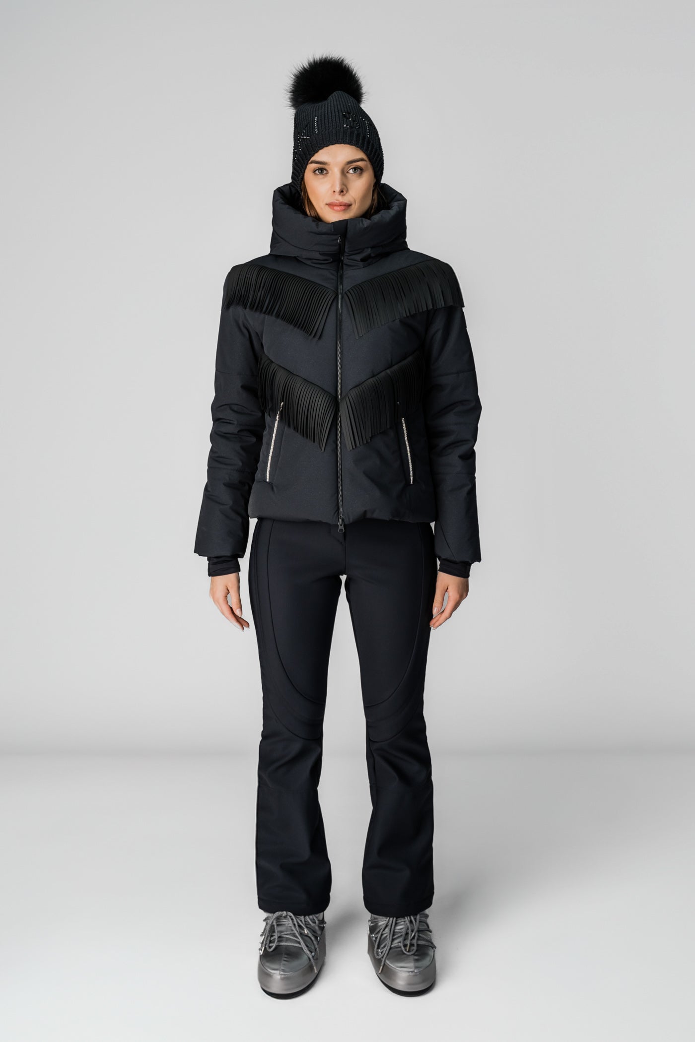 Czarne spodnie narciarskie Luzern CH