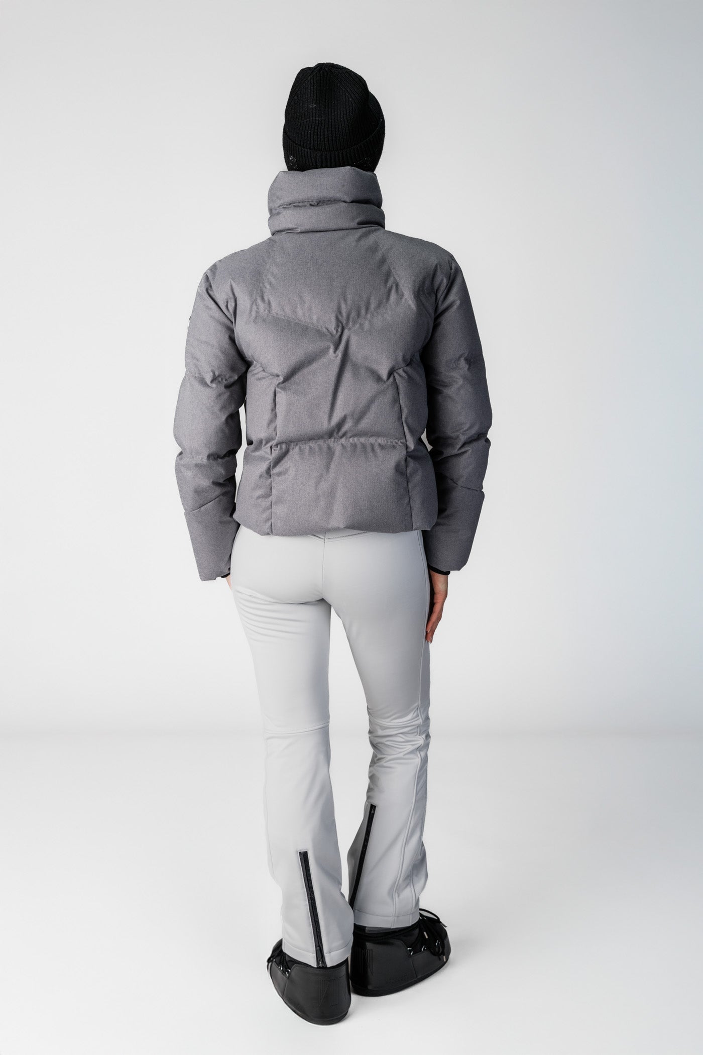 Szara puchowa kurtka narciarska Lana CH o.K.