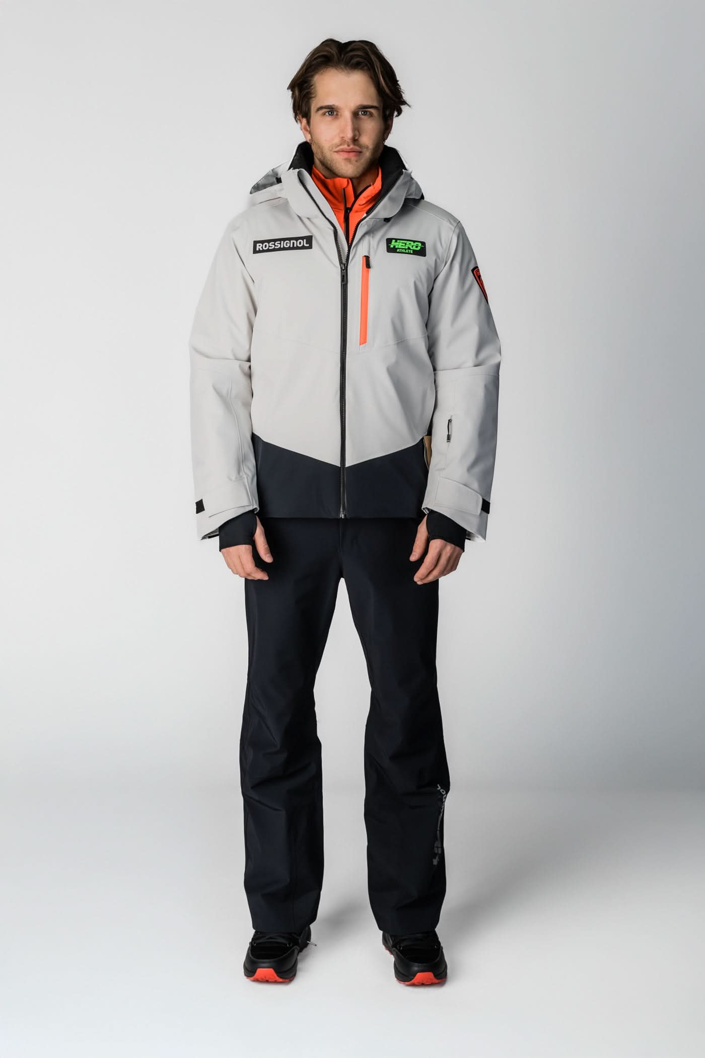 Szara kurtka narciarska Hero Blackside insulated