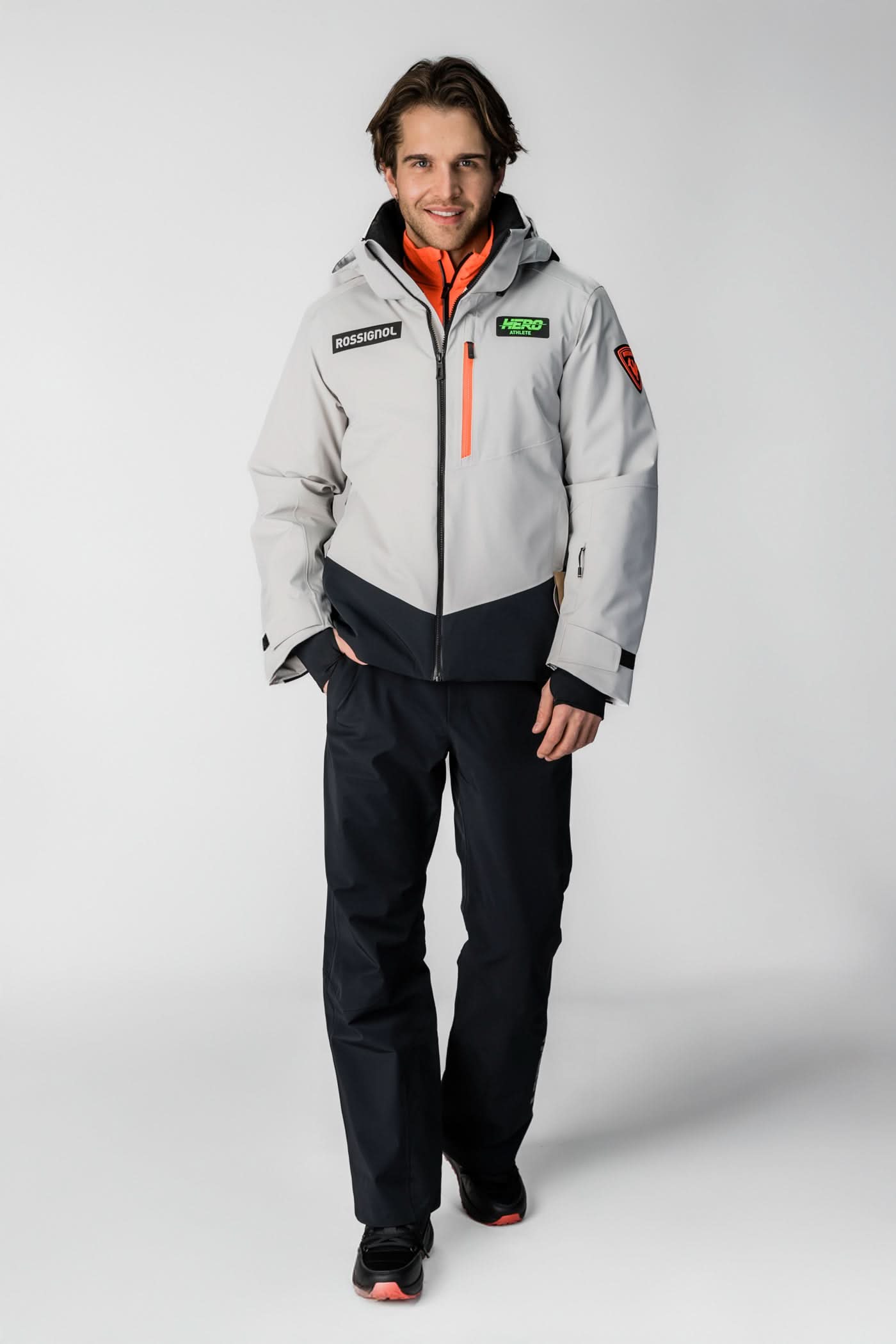 Szara kurtka narciarska Hero Blackside insulated