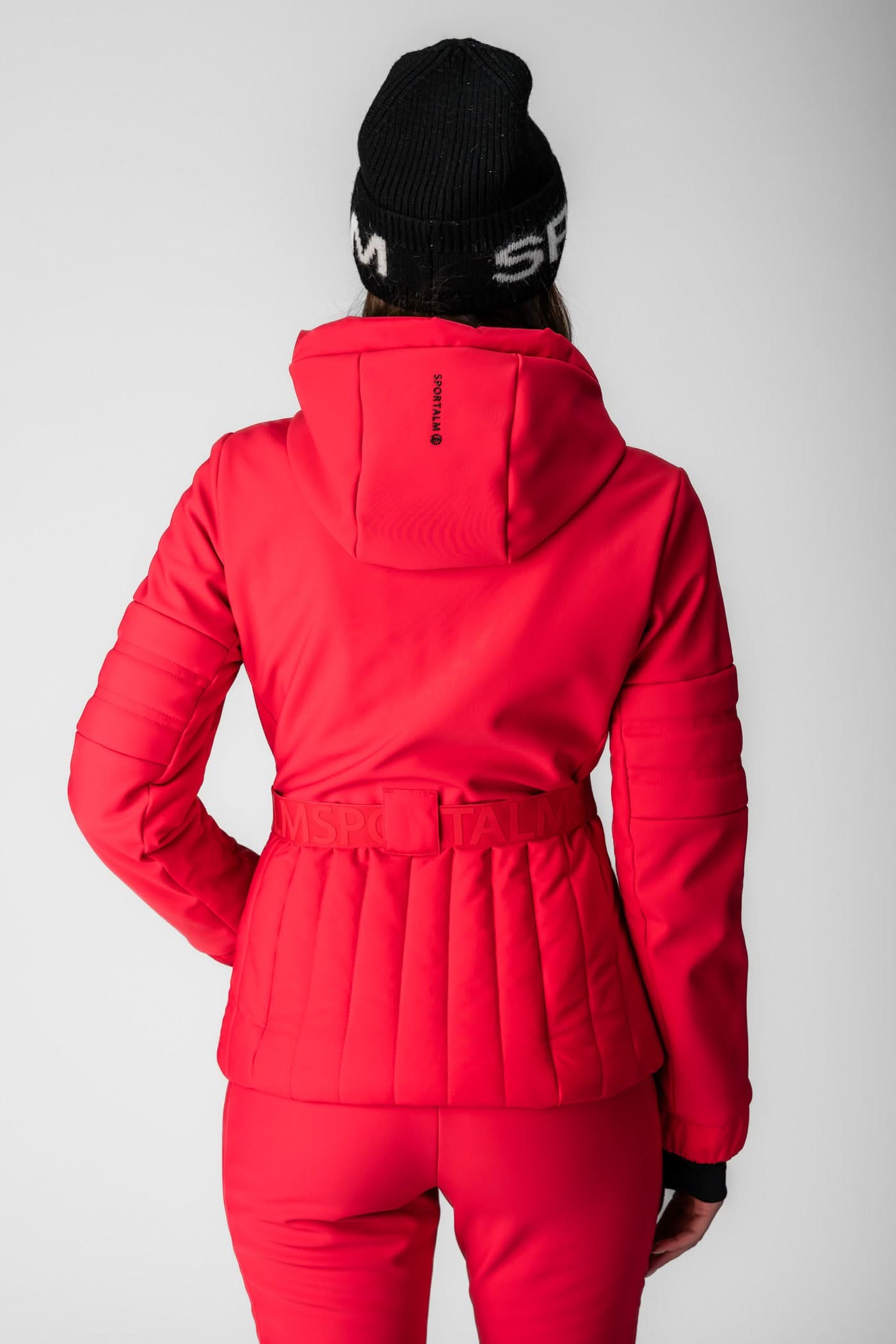 Frankfurt ST mK red belted ski jacket