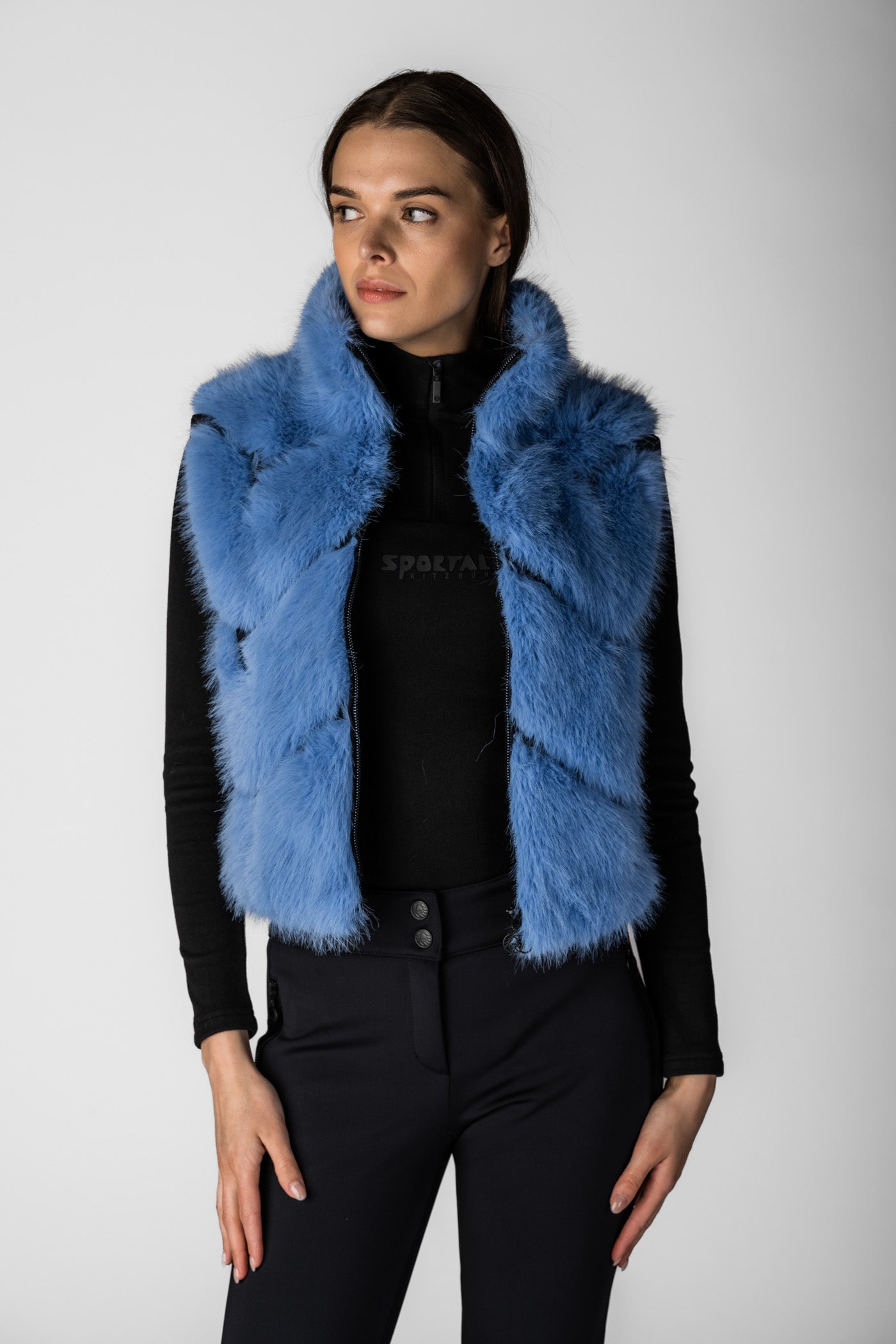 Blue fur vest Istanbul NE