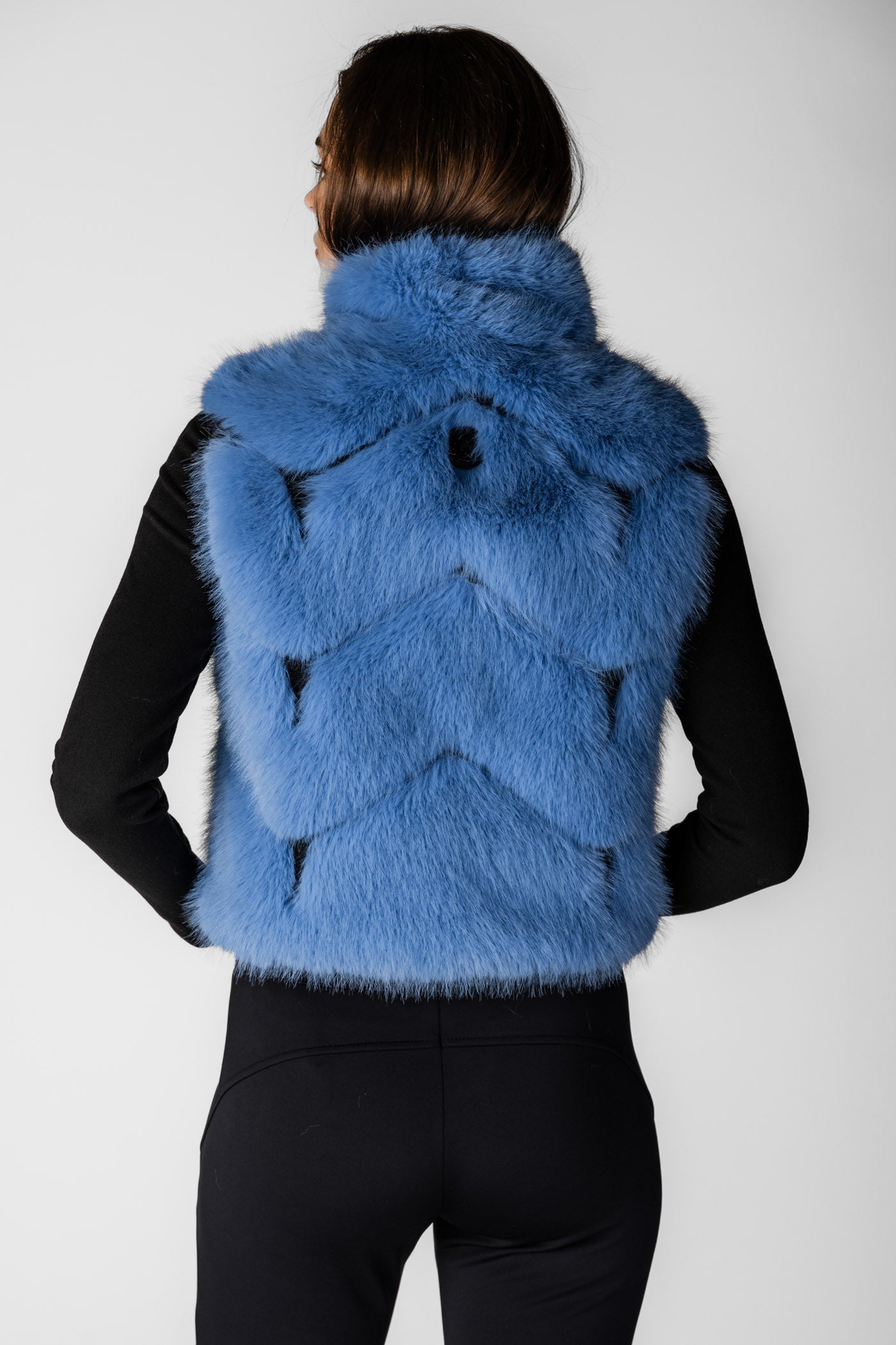 Blue fur vest Istanbul NE