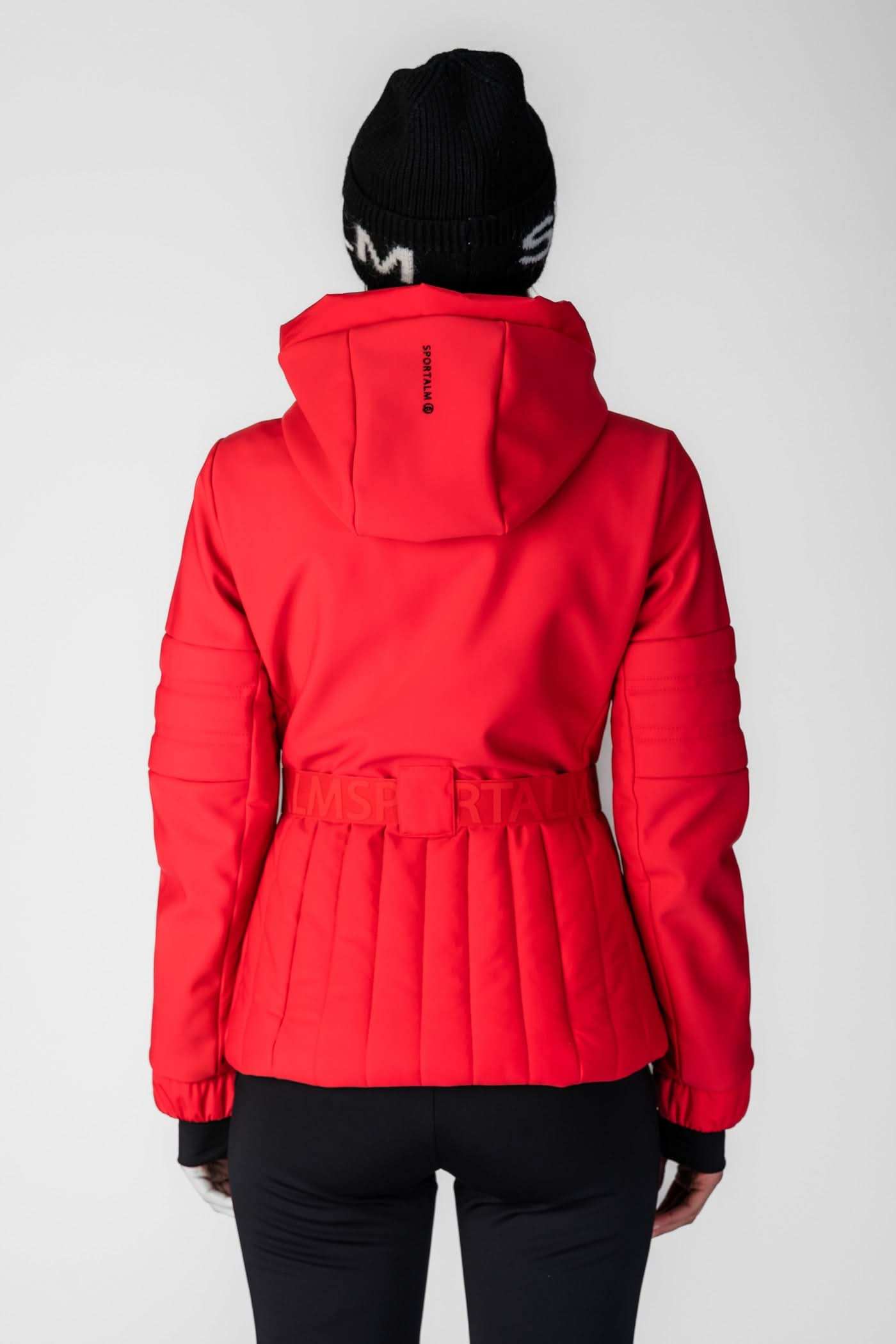 Frankfurt ST mK red belted ski jacket