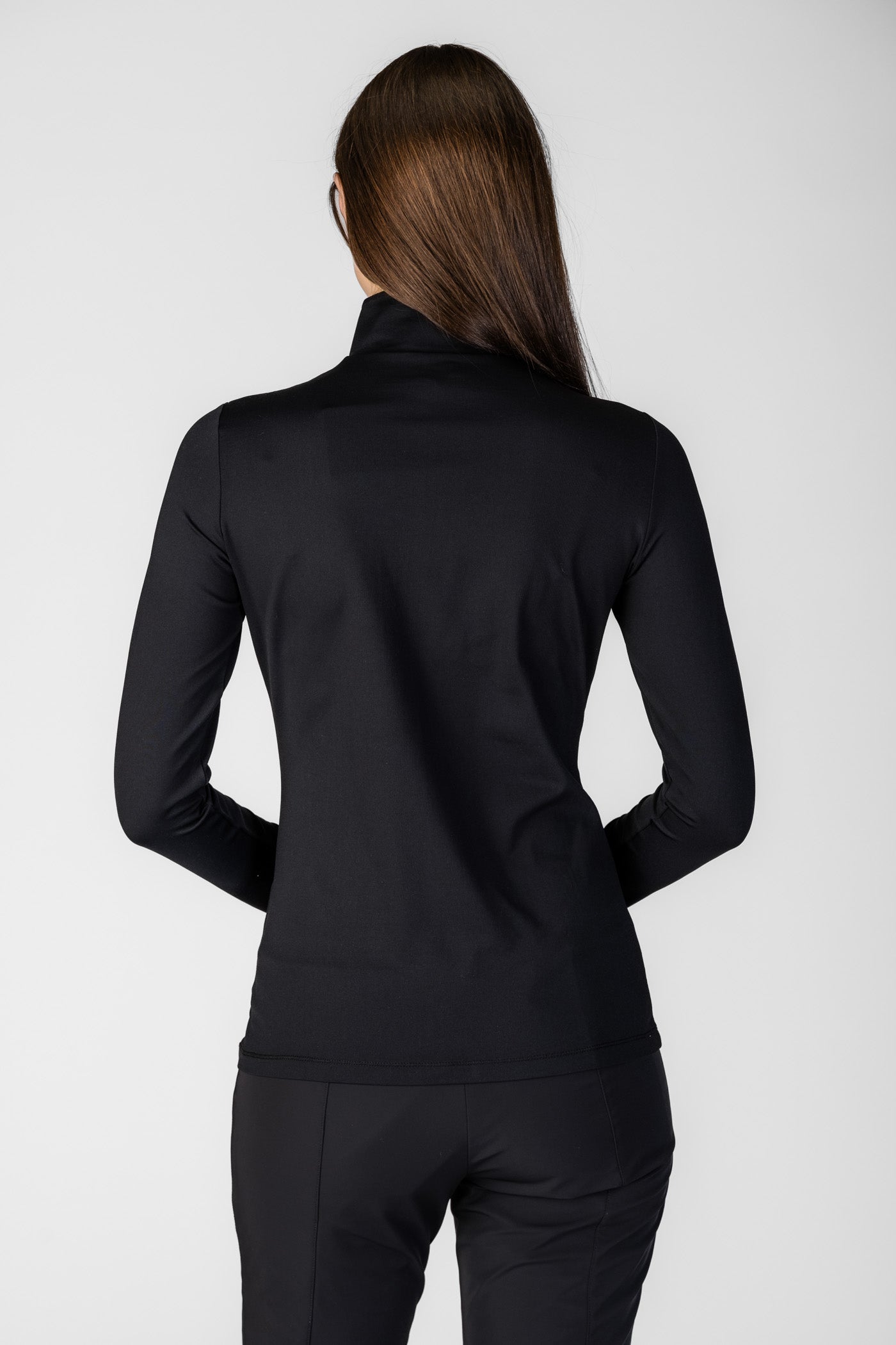 Czarny golf 1/2 zip Mons NE