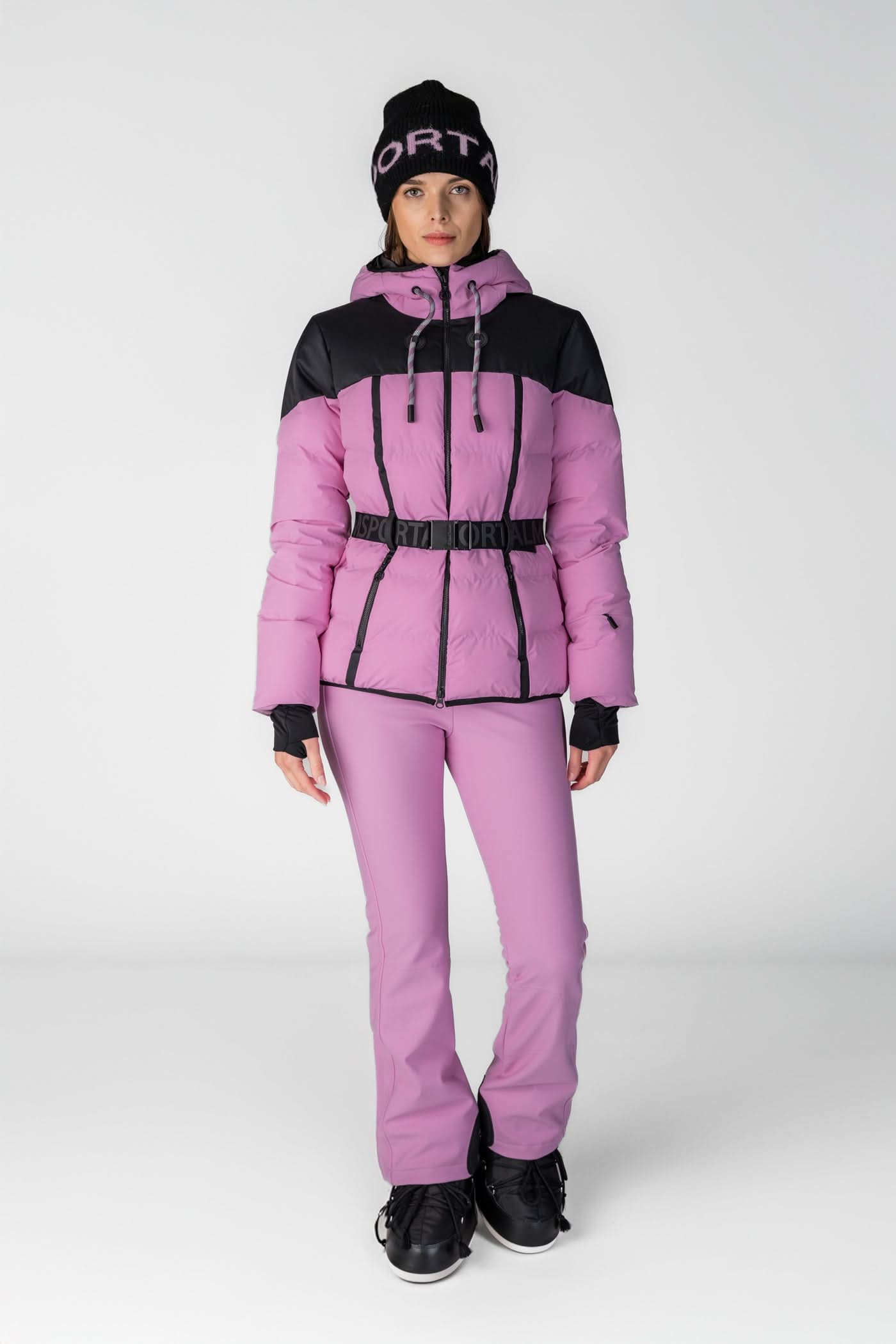 Pink Ski Jacket with Belt Pitsburg NE mK