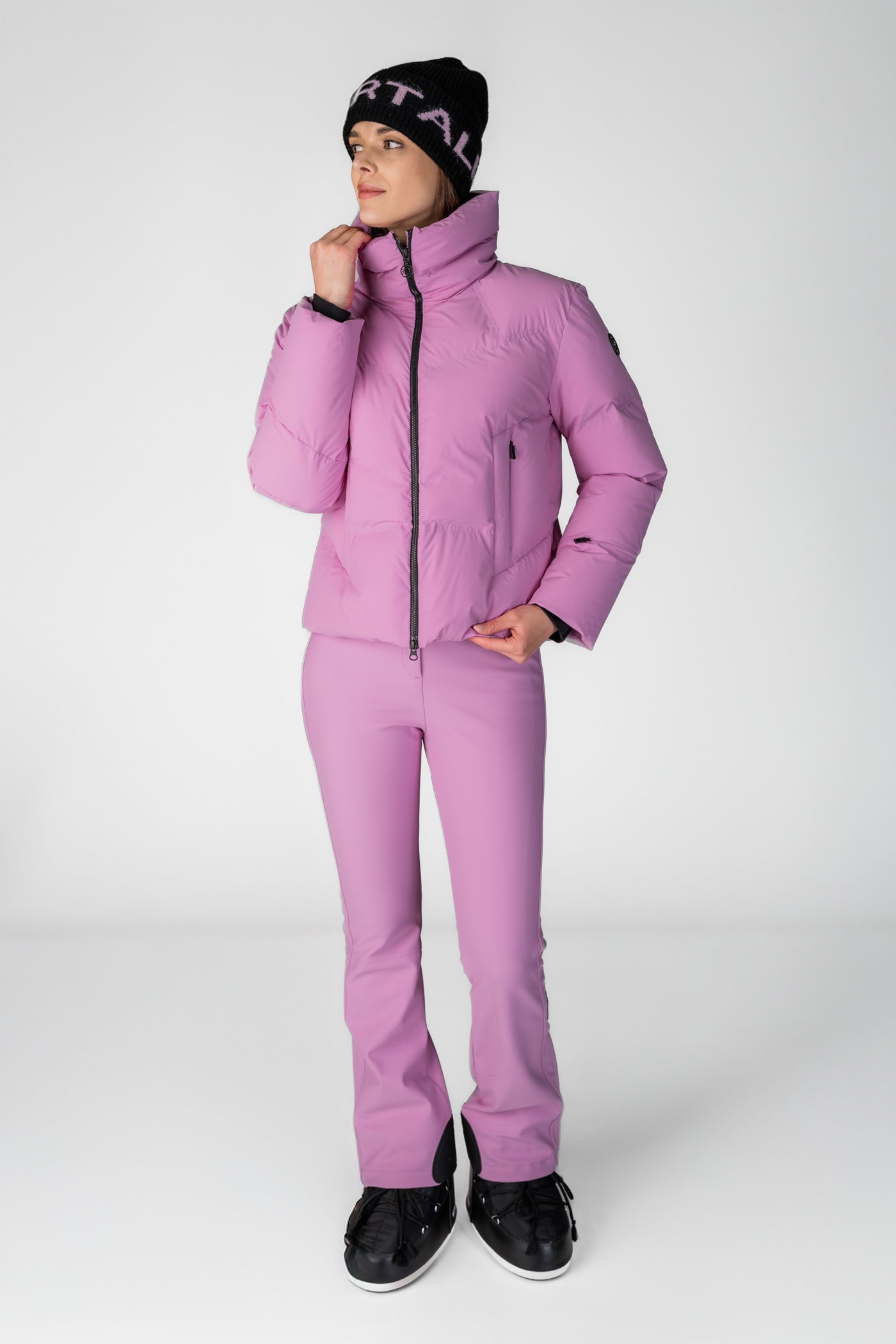 Różowa puchowa kurtka narciarska Luni NE o.K.