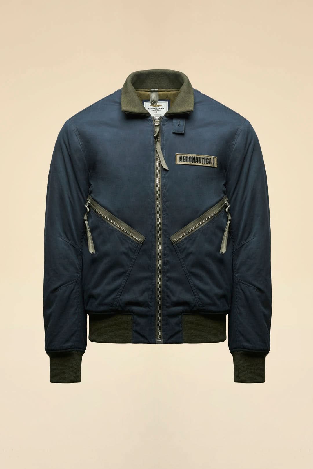 Granatowa kurtka militarna bomber