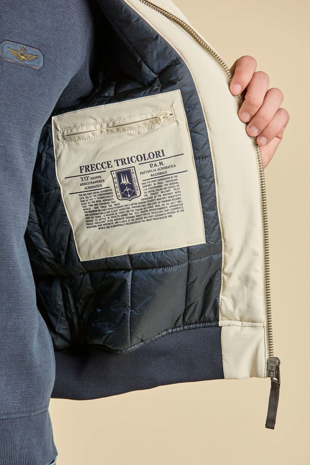 Quilted Sailor jacket, light beige