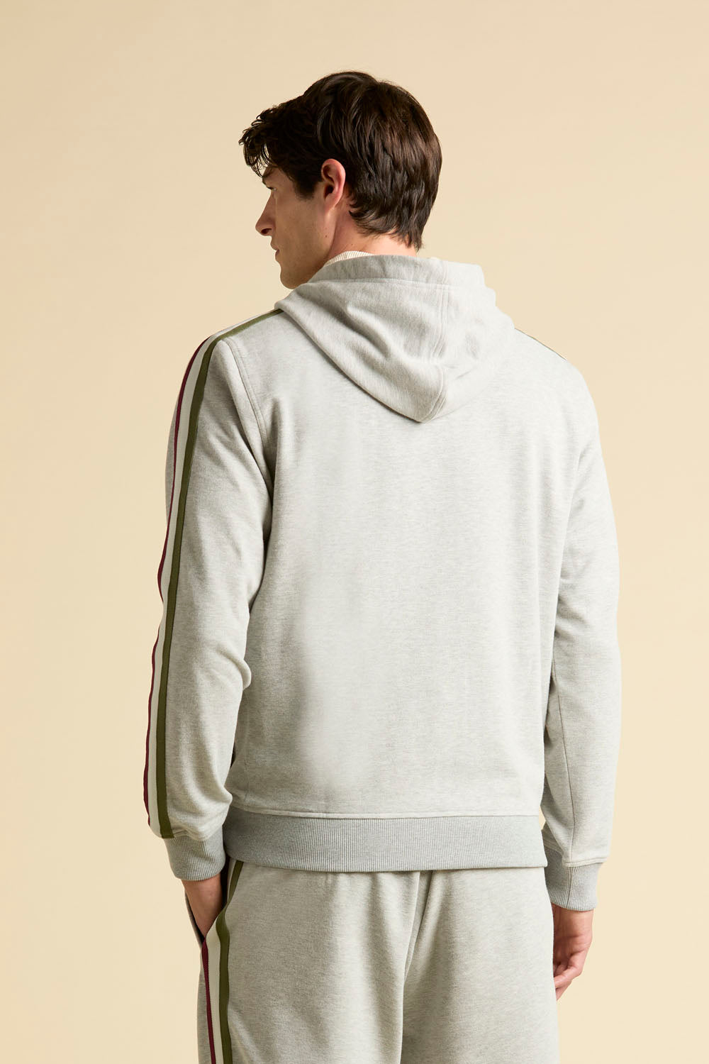 Bluza comfort fit z tricolore szara