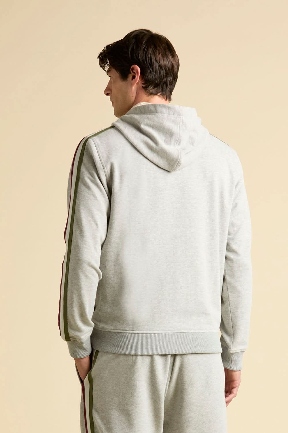 Bluza comfort fit z tricolore szara