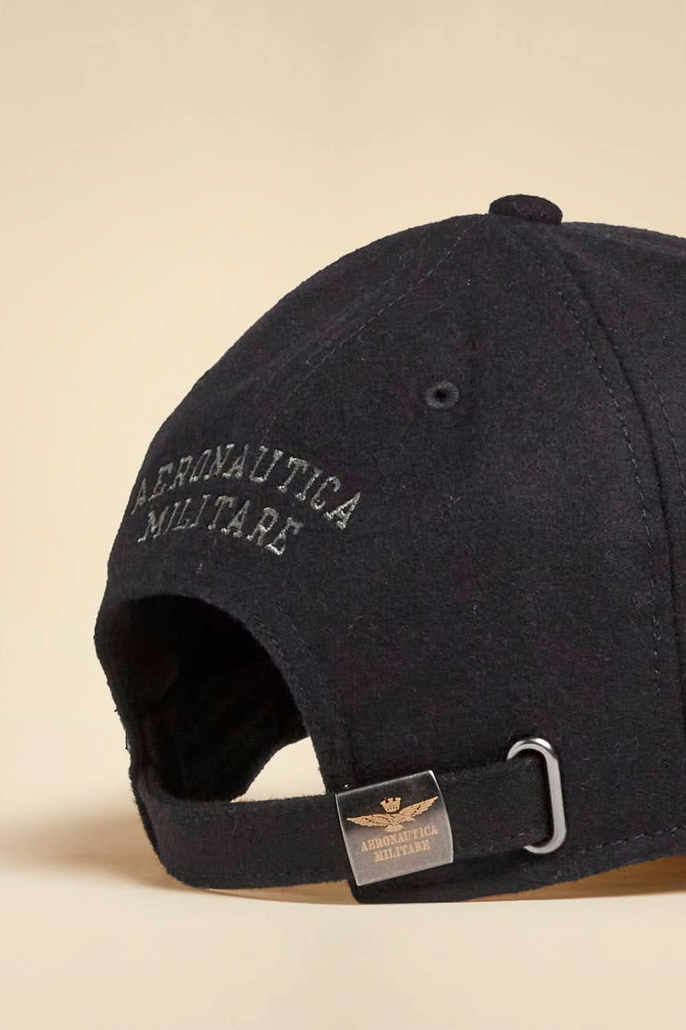 Black cap with embroidered eagle