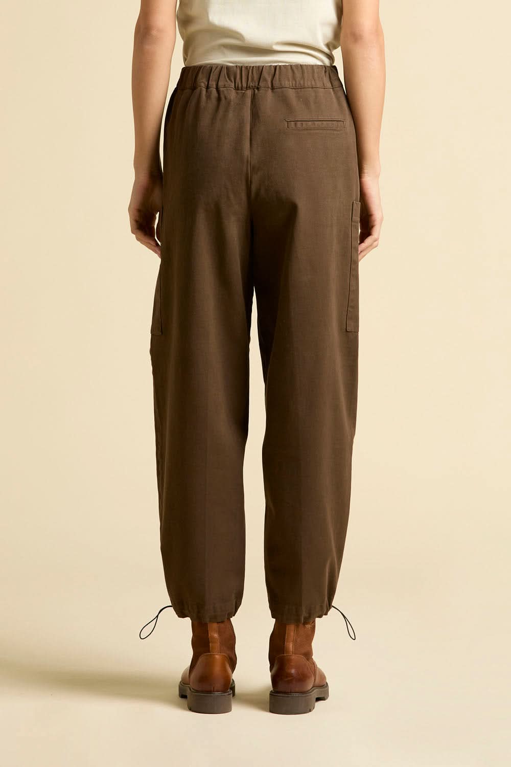 Brown women's carrot pants