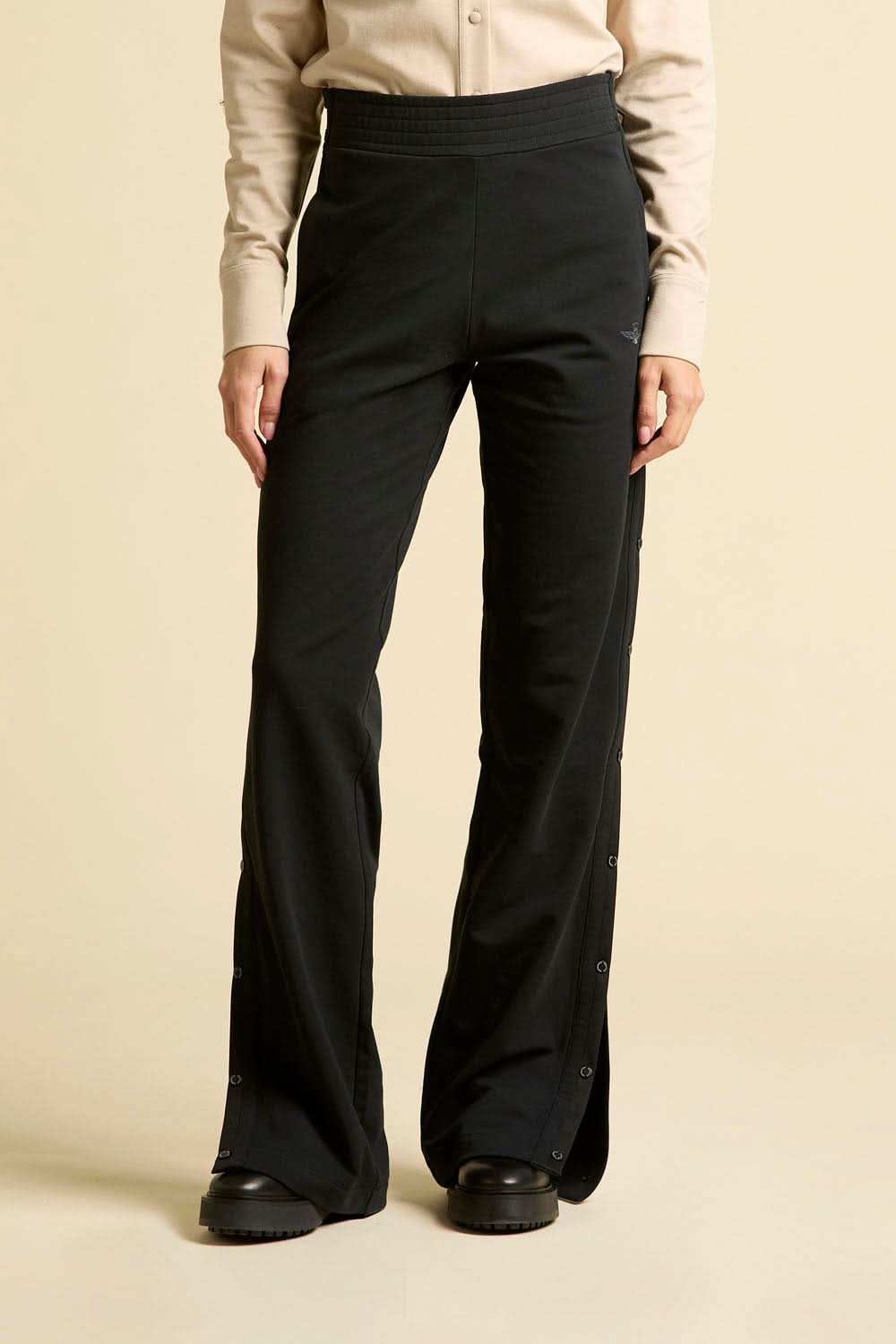 Black trousers with buttons