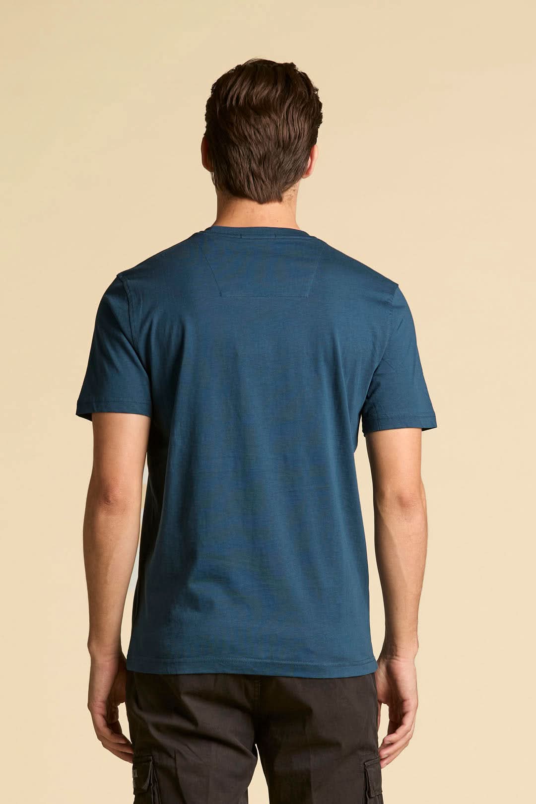 Blue women's t-shirt with logo