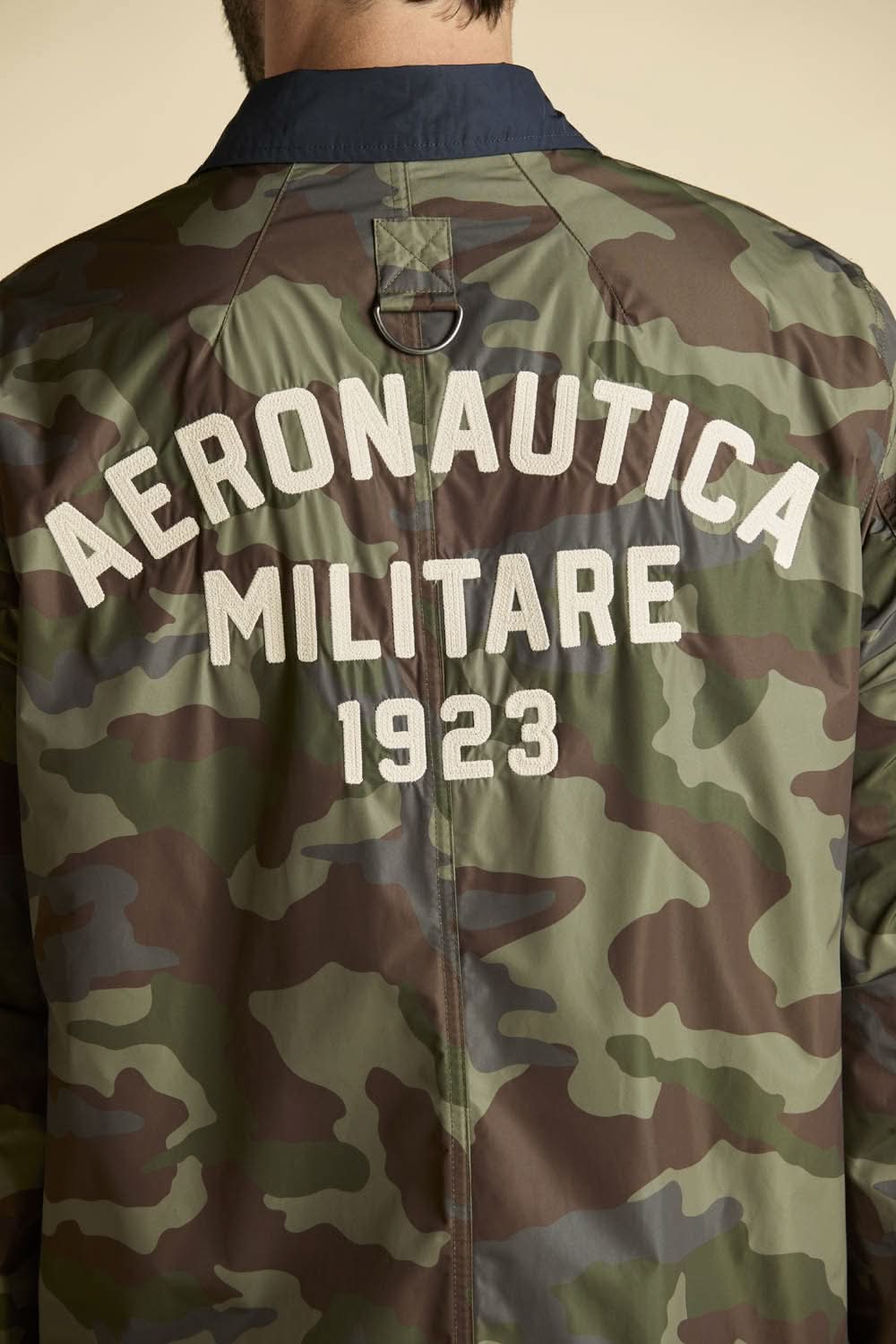 Men's camo packable coach jacket