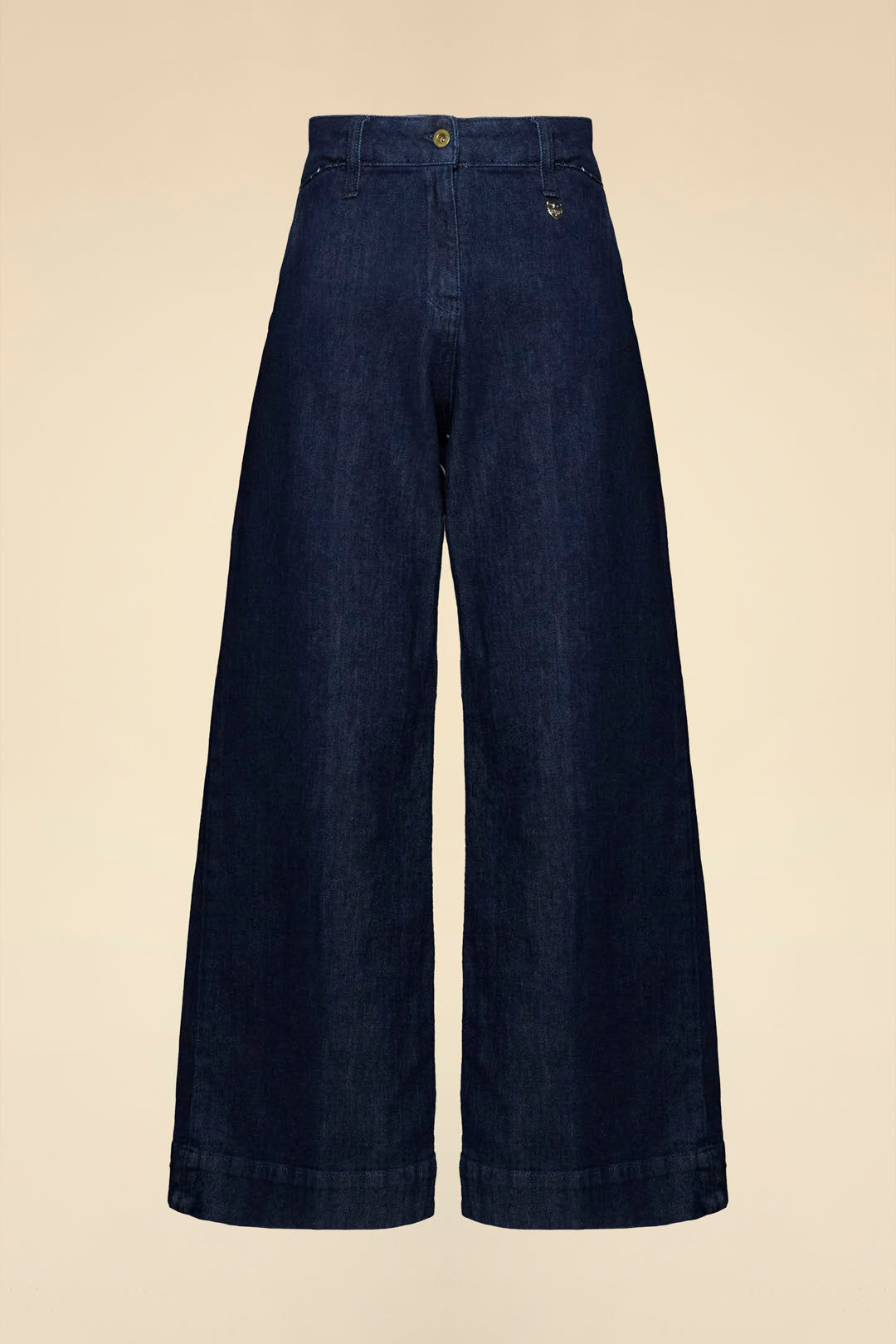 Jeansy palazzo z denimu damskie