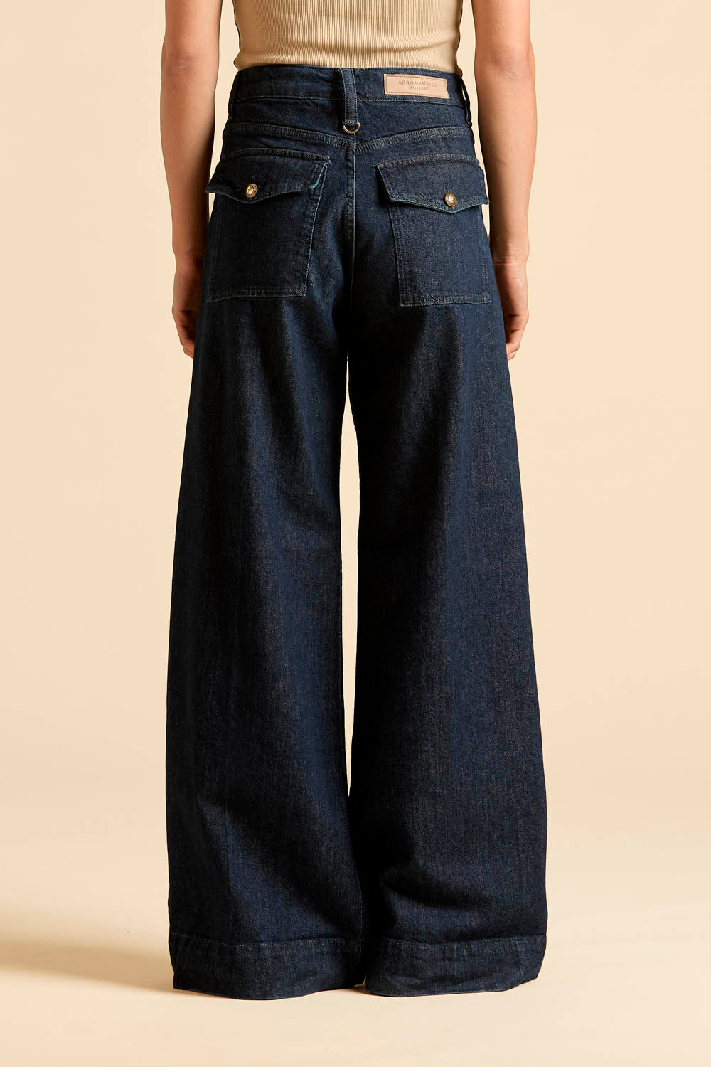 Jeansy palazzo z denimu damskie