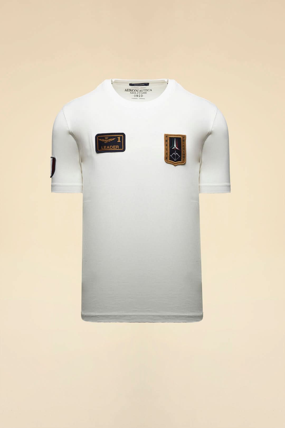 White T-shirt with Frecce Tricolori patches - men's