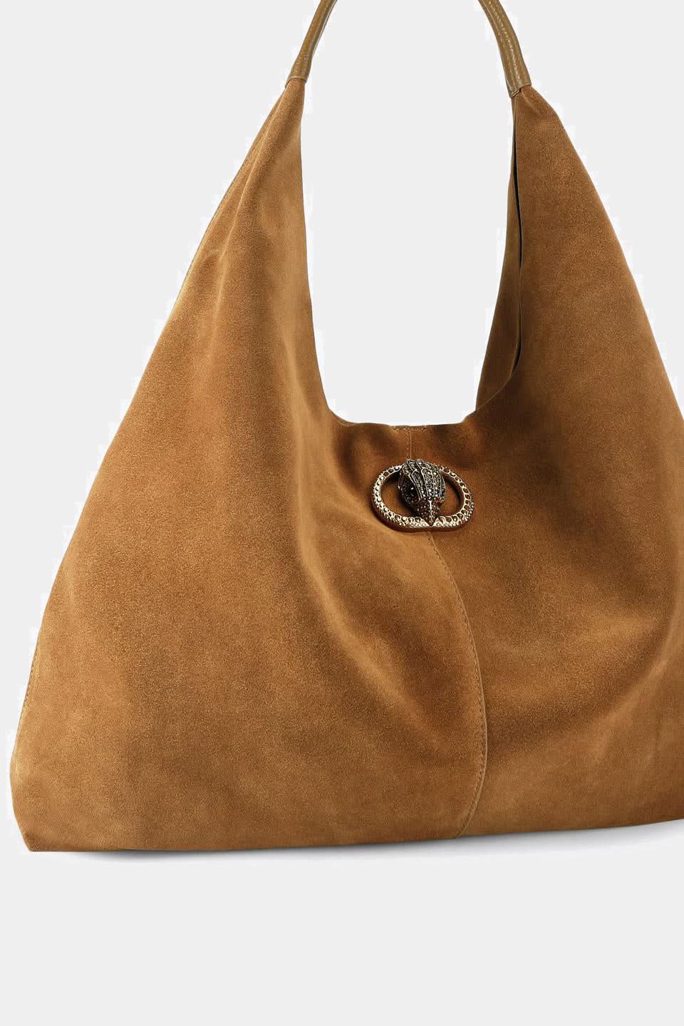 Brązowa skórzana torebka Chelsea Lg Slouch Hobo