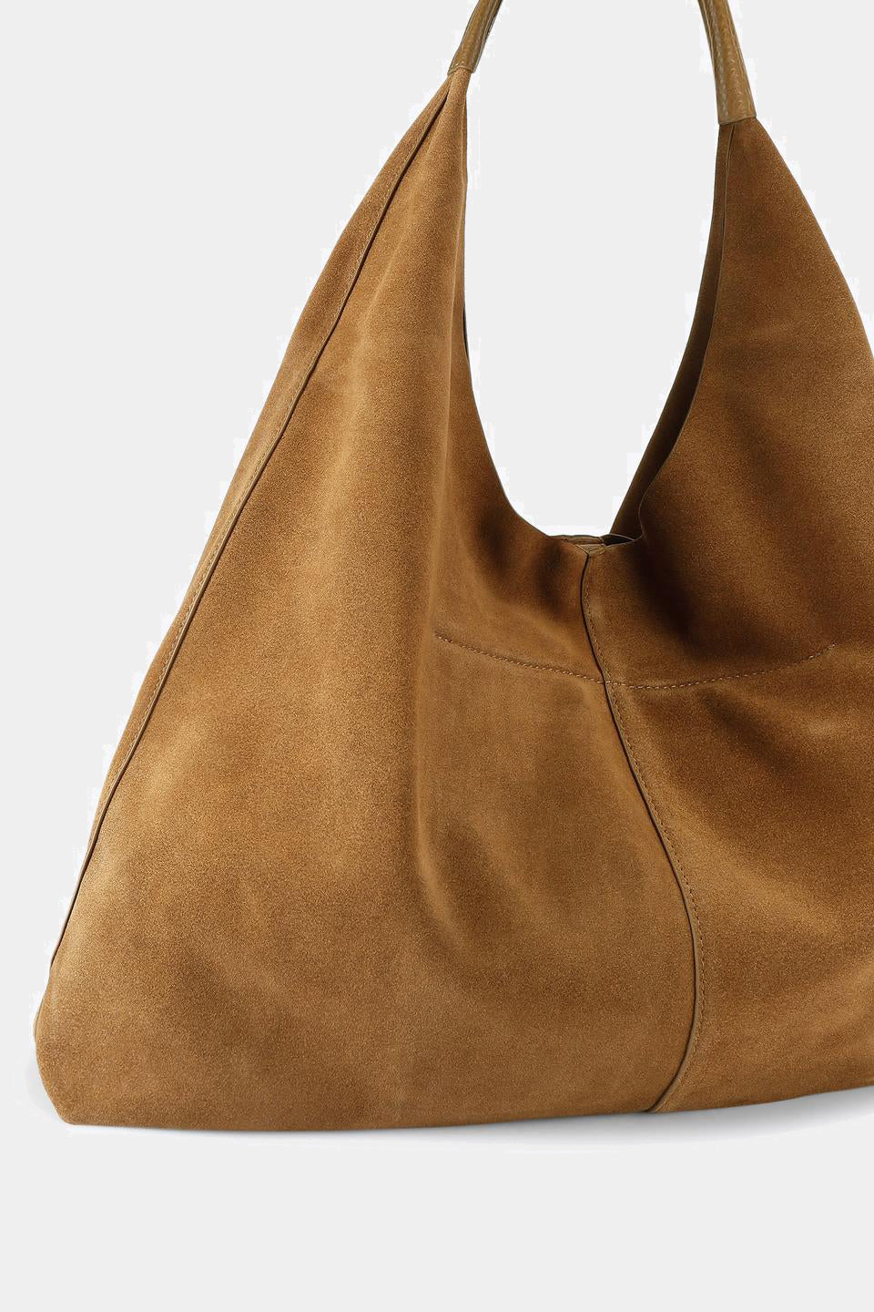 Brązowa skórzana torebka Chelsea Lg Slouch Hobo