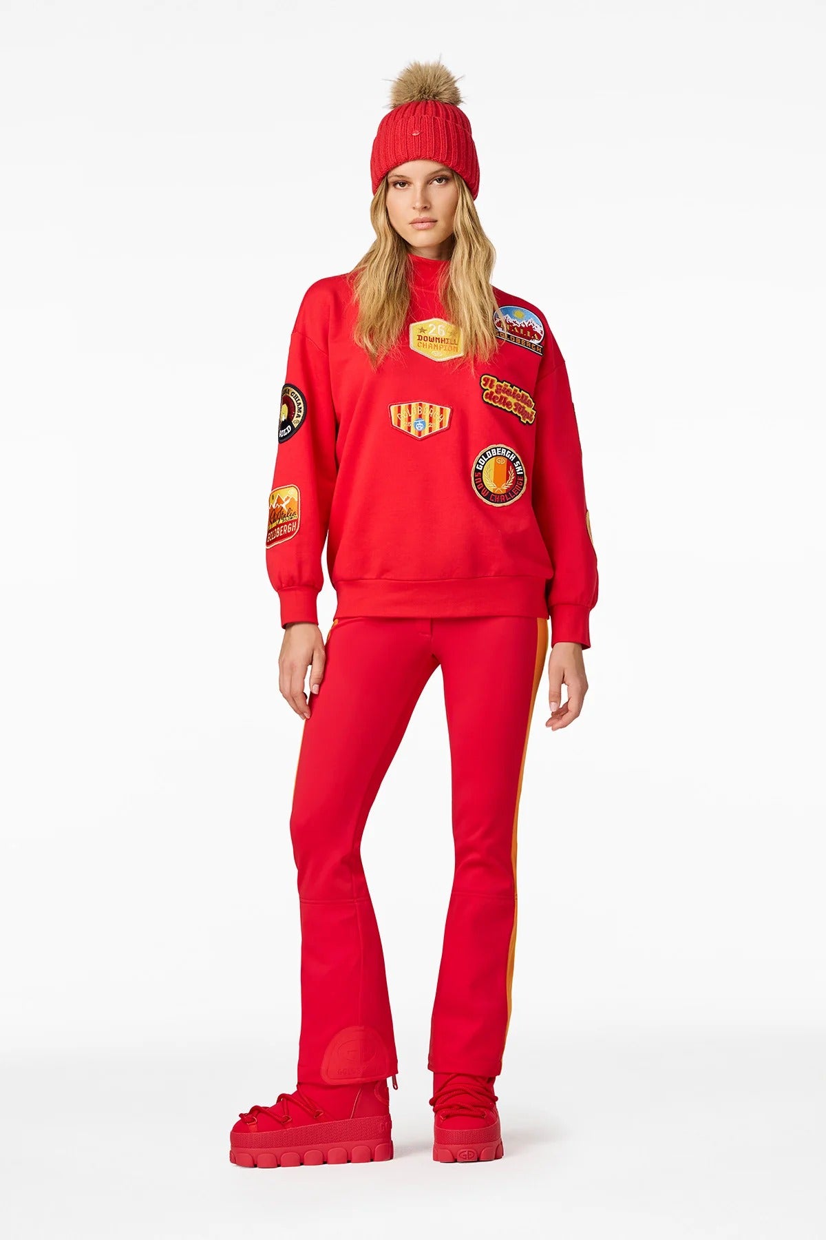 Women's sweatshirt with patches ROMA red