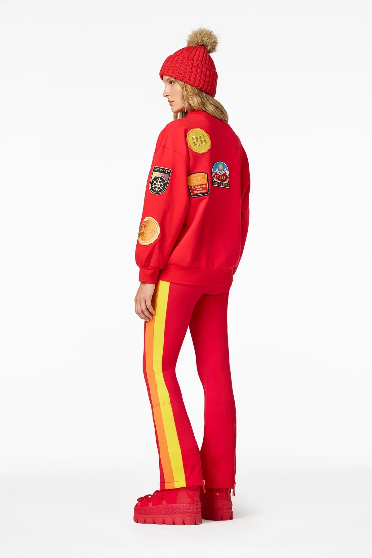 Women's sweatshirt with patches ROMA red