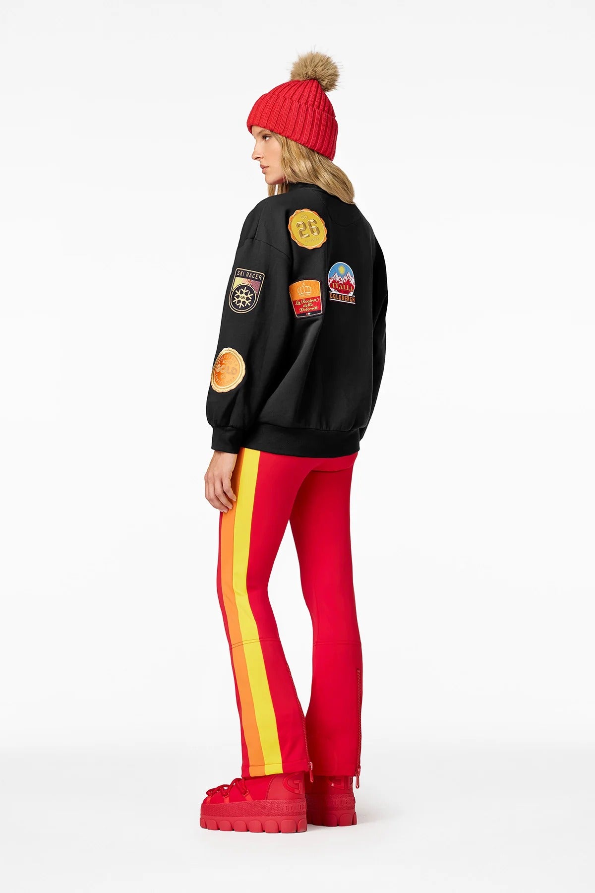 Women's sweatshirt with ROMA patches, black
