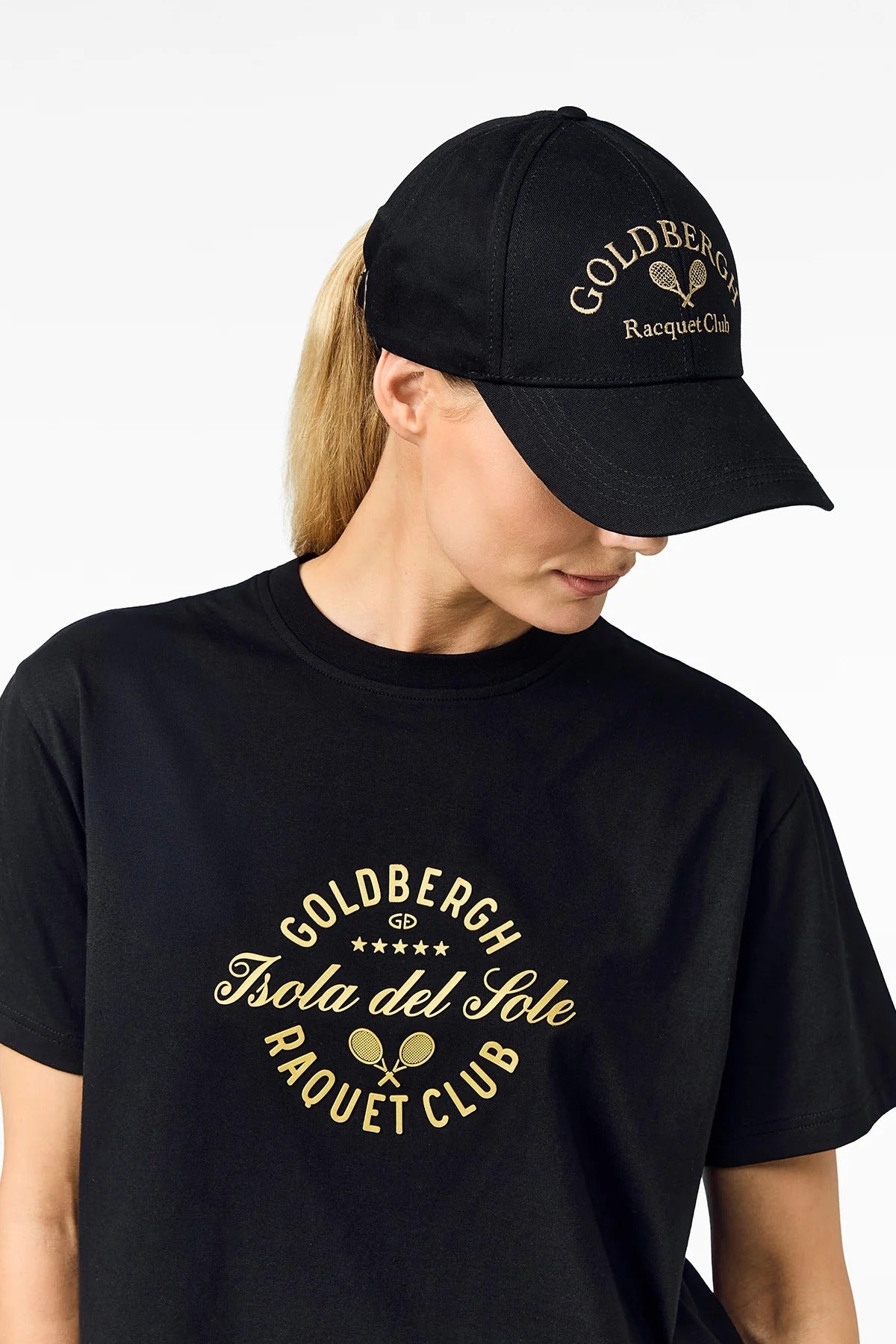 Czarna czapka z daszkiem BELLINA baseball cap