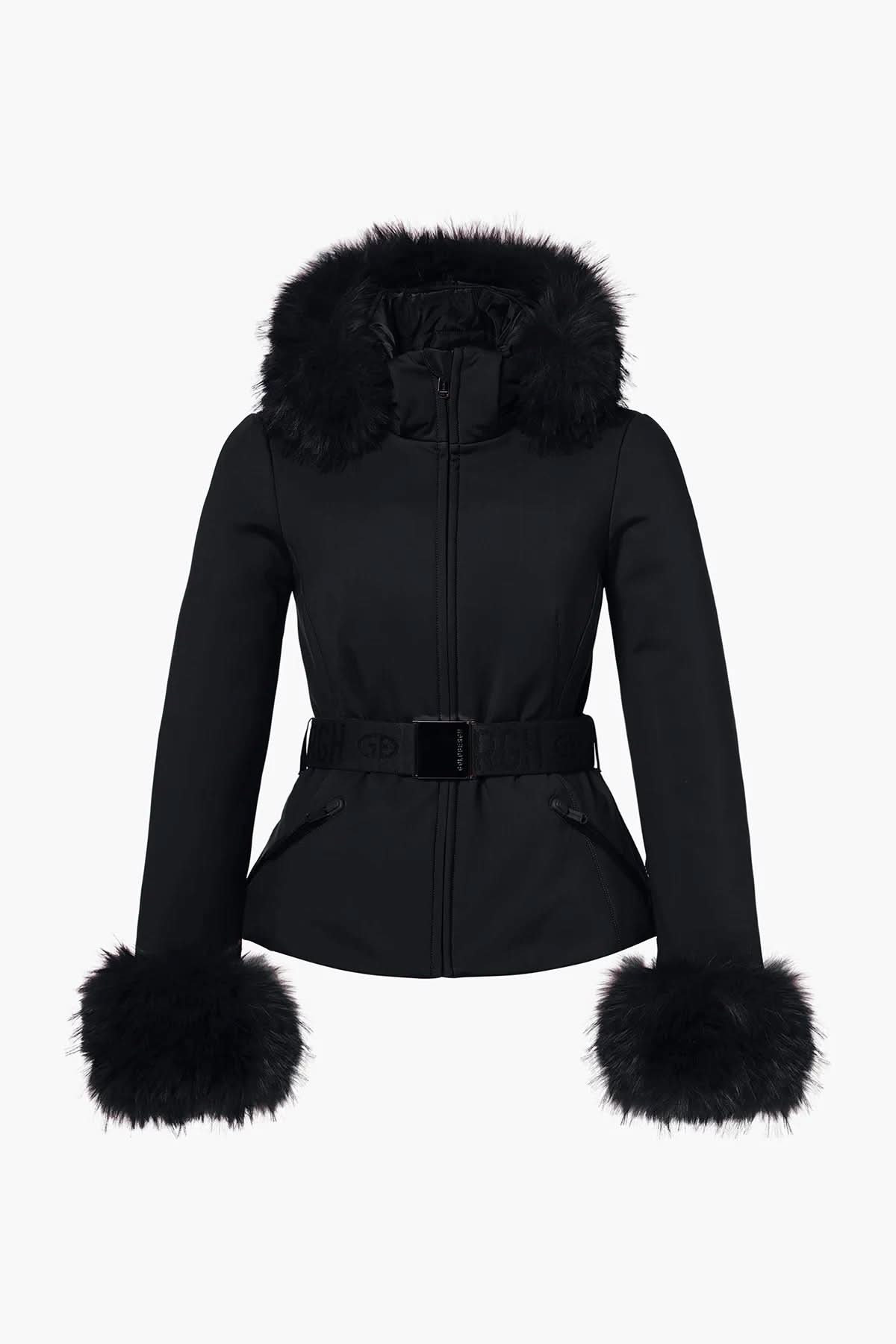 GISELLE black fur ski jacket