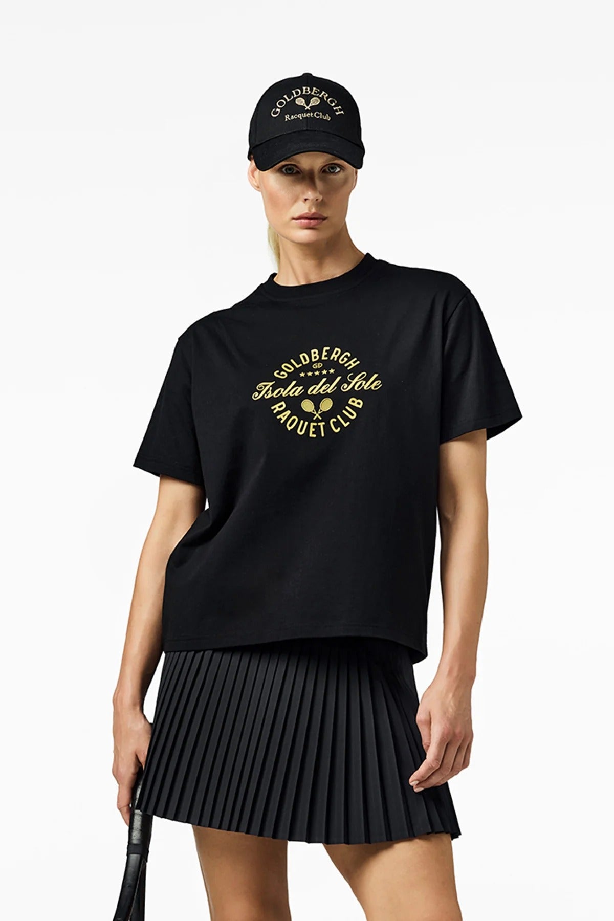 Czarny T-shirt AURELIA short sleeve top