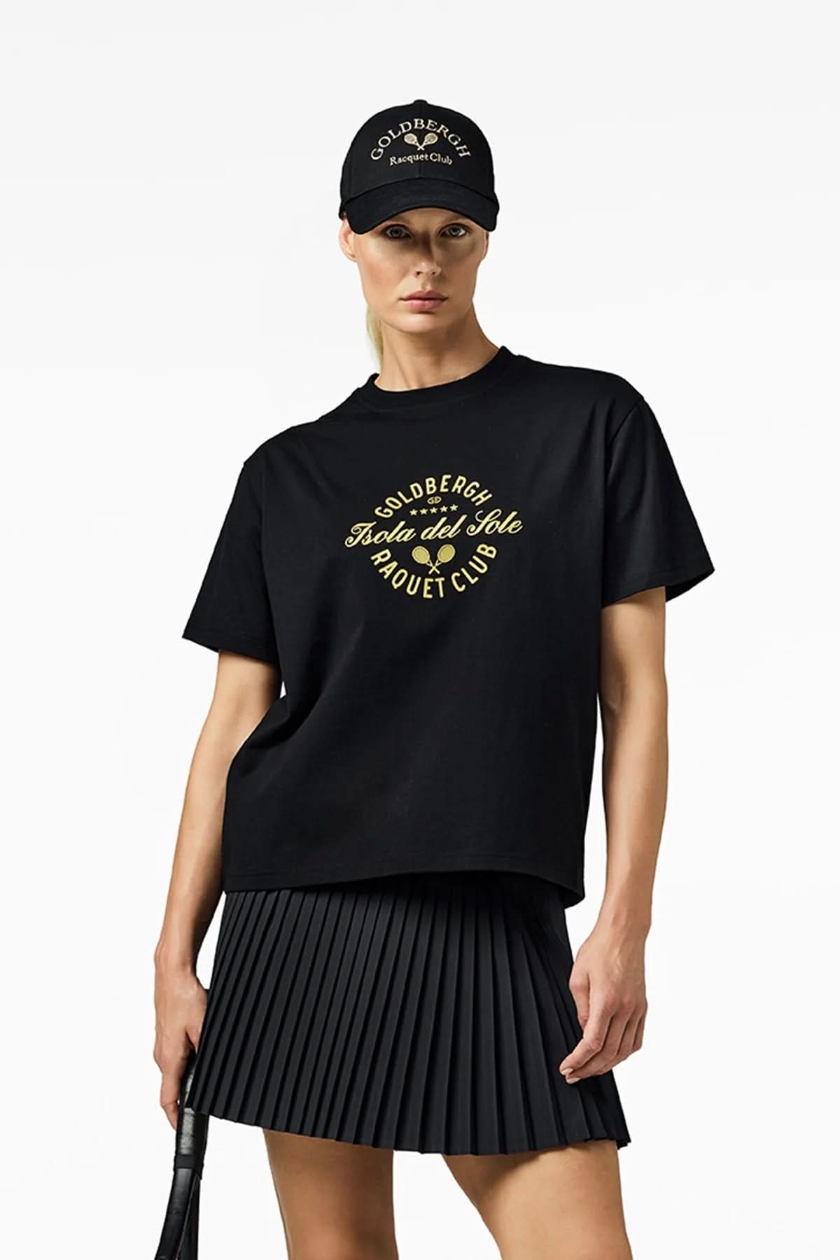 Czarny T-shirt AURELIA short sleeve top