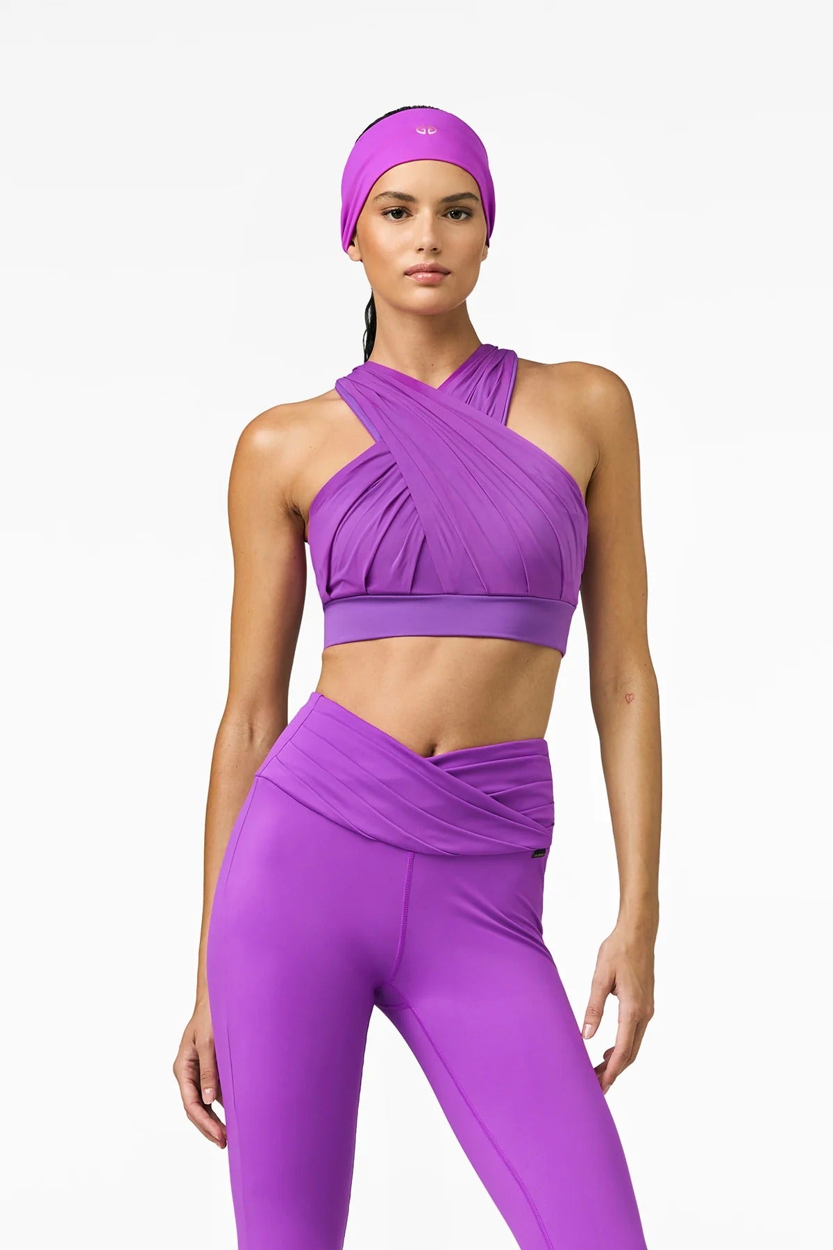 Fioletowy stanik sportowy DRAPE bra