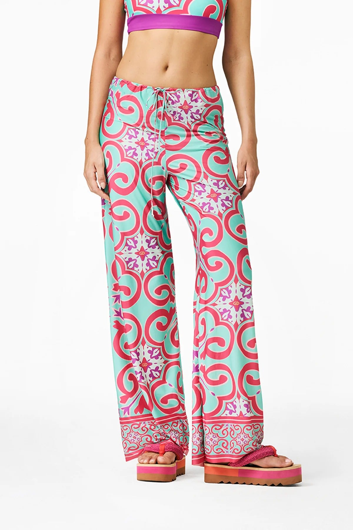 Spodnie TROPINA Capri Tile Print