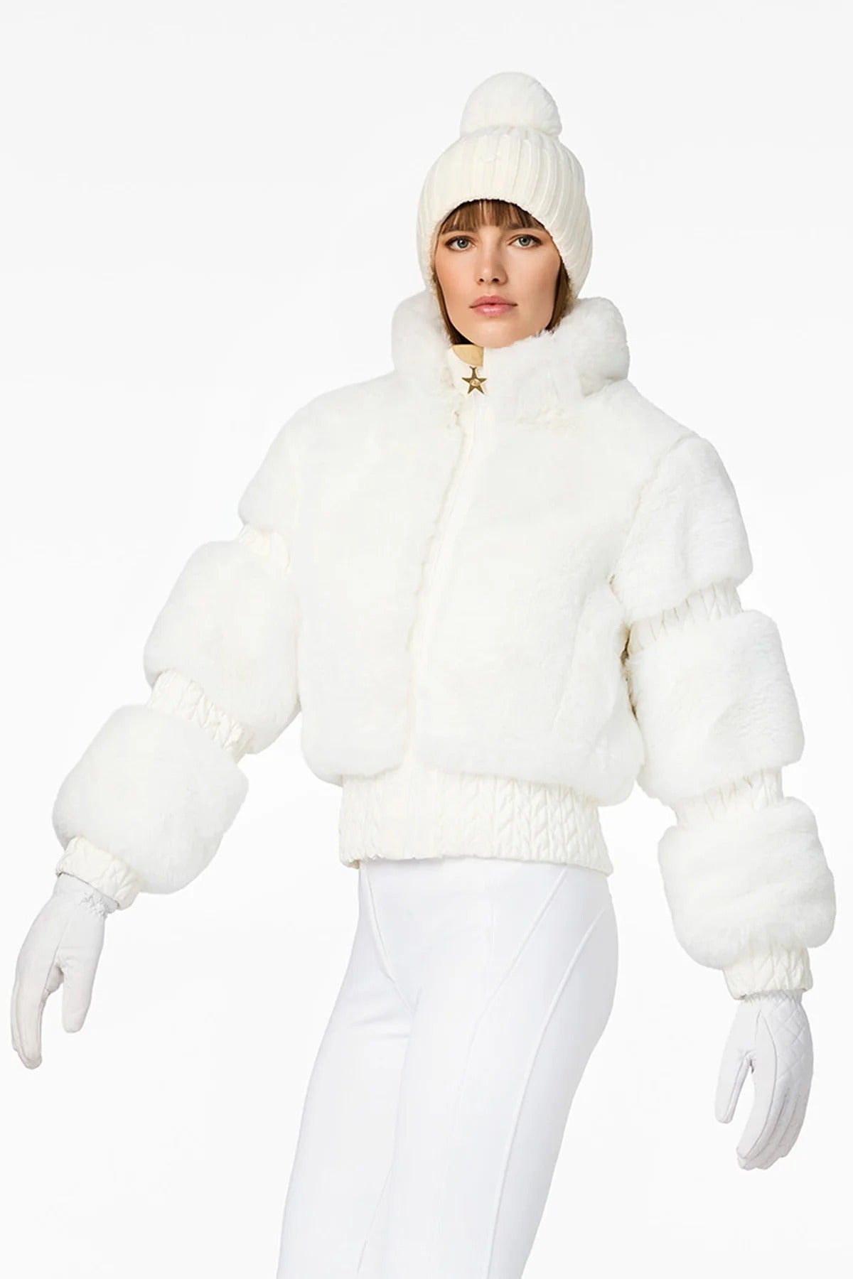 Biała kurtka FURRY ski jacket