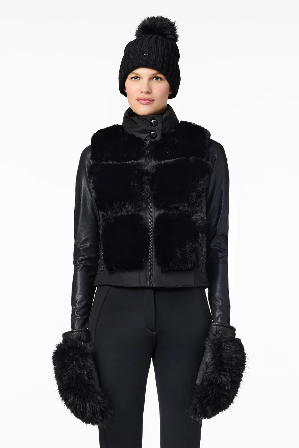 Czarna kamizelka CHIC bodywarmer FAUX